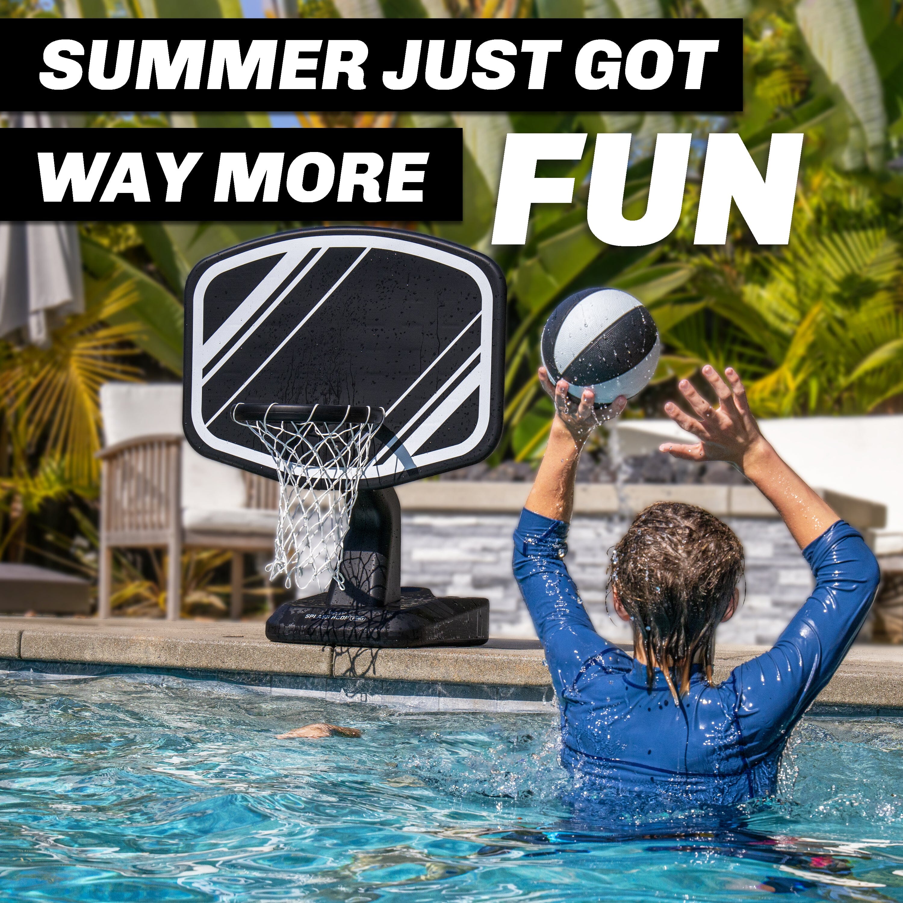 GoSports Splash Hoop PRO - Choose Your Color - Swimming Pool Basketball Game