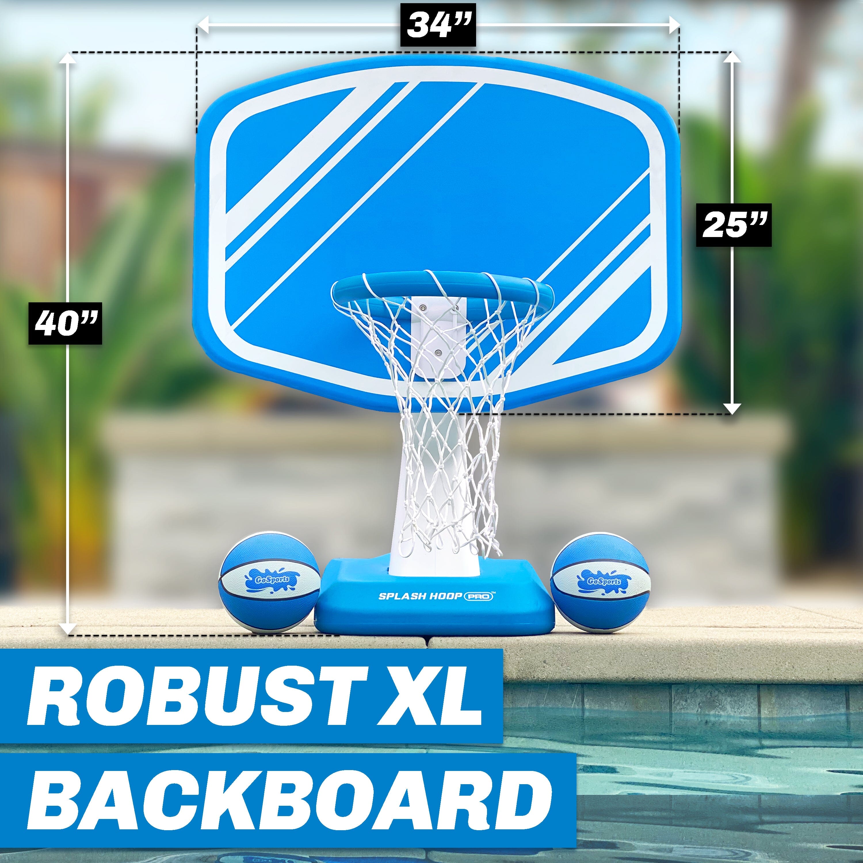 GoSports Splash Hoop PRO - Choose Your Color - Swimming Pool Basketball Game Pool Toy GoSports