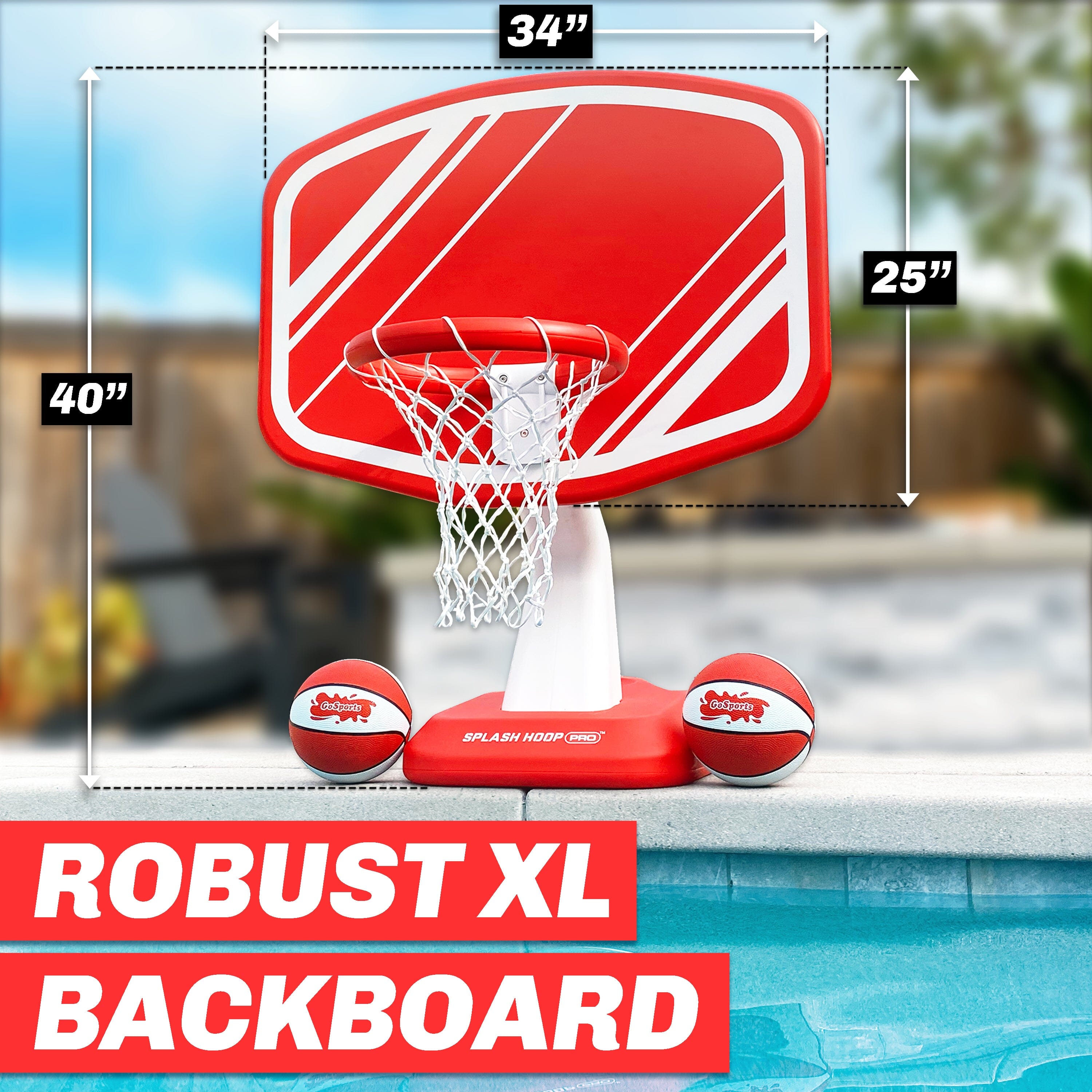 GoSports Splash Hoop PRO - Choose Your Color - Swimming Pool Basketball Game