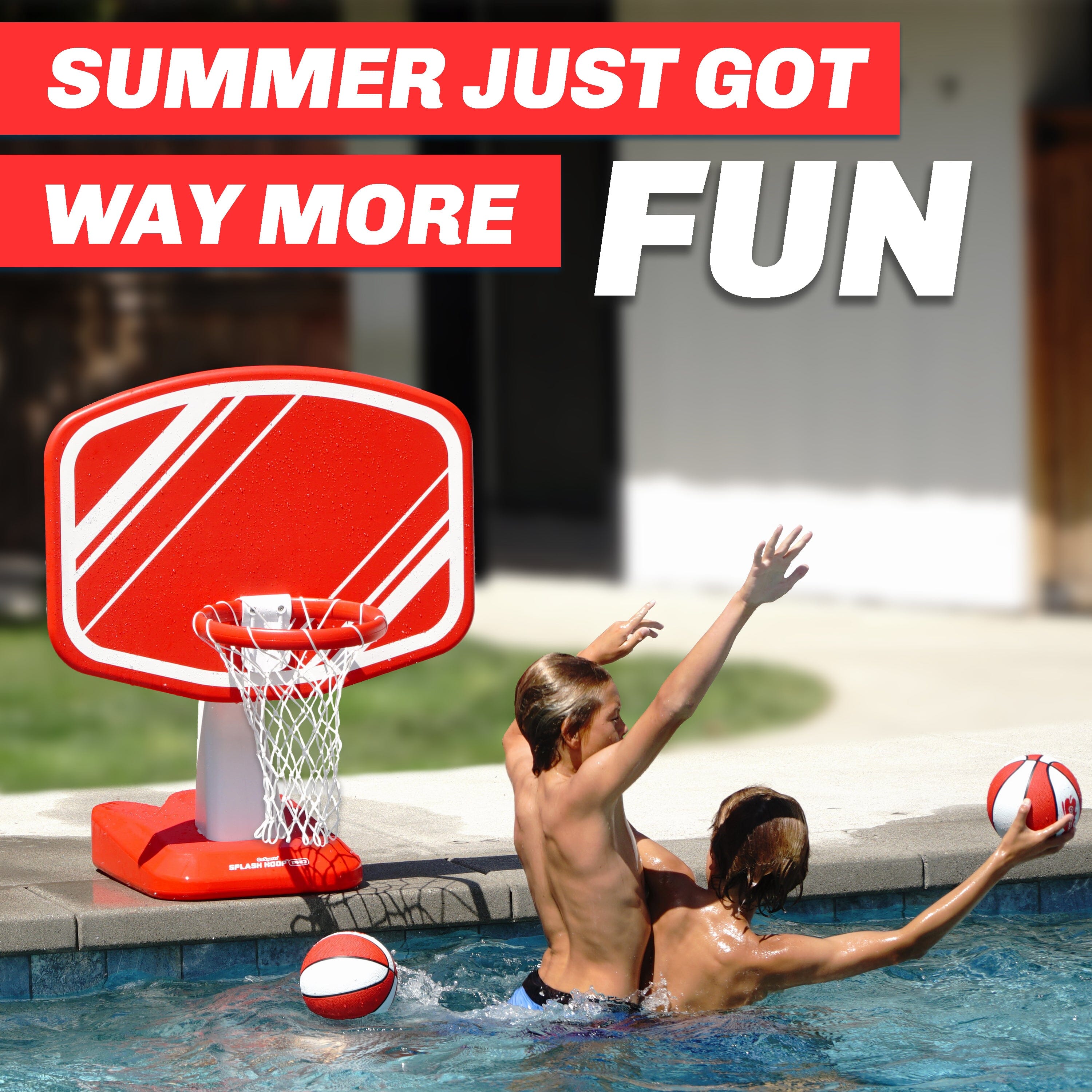 GoSports Splash Hoop PRO - Choose Your Color - Swimming Pool Basketball Game Pool Toy GoSports