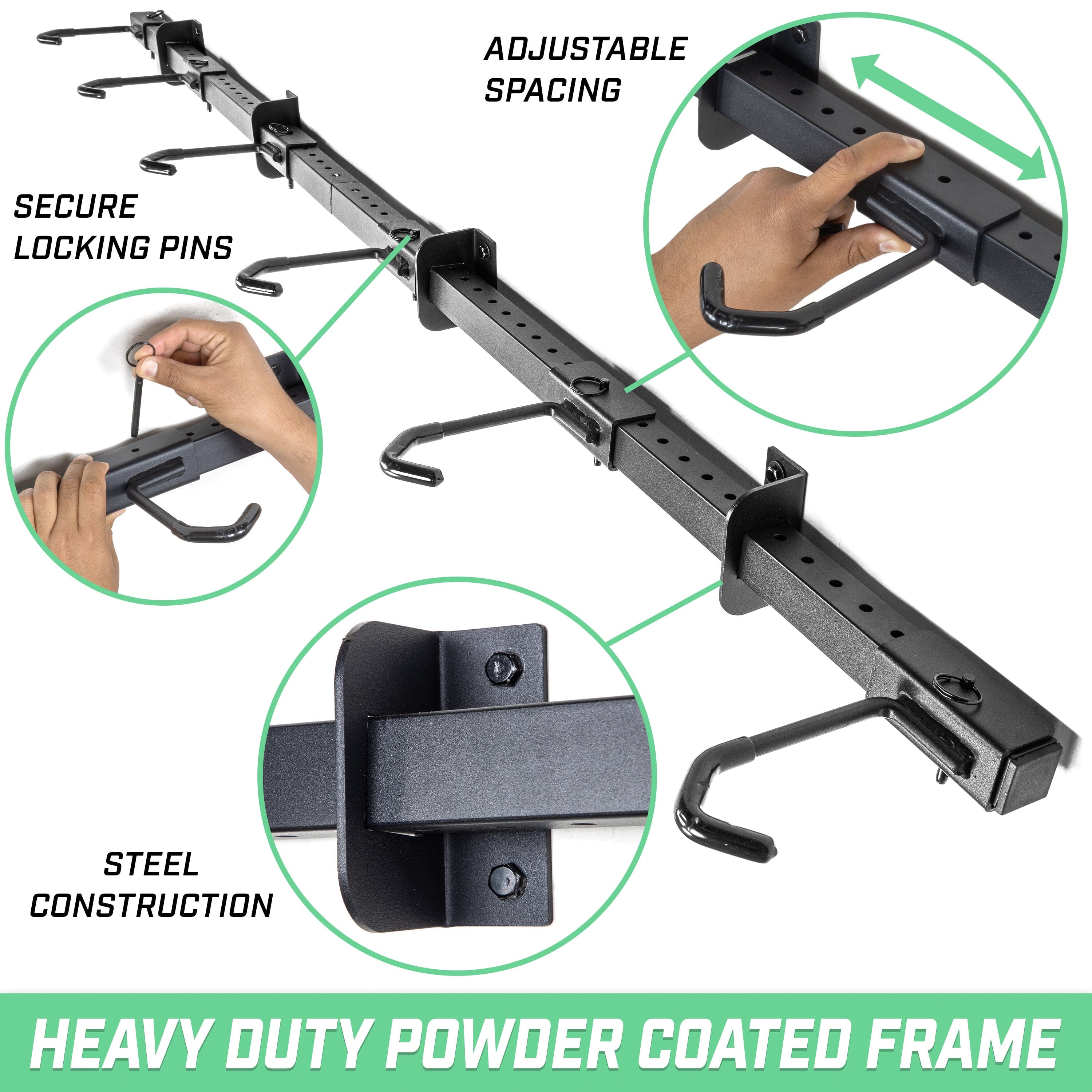 the heavy power cable frame is attached to a wall mounted power cable