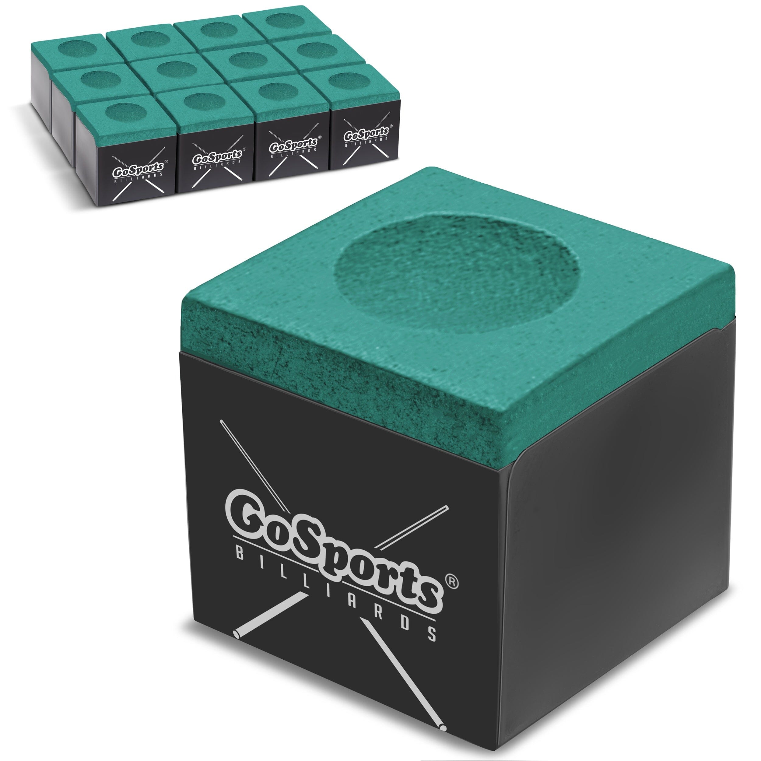 GoSports Premium Pool Cue Chalk Cube - 12 Pack GoSports Green