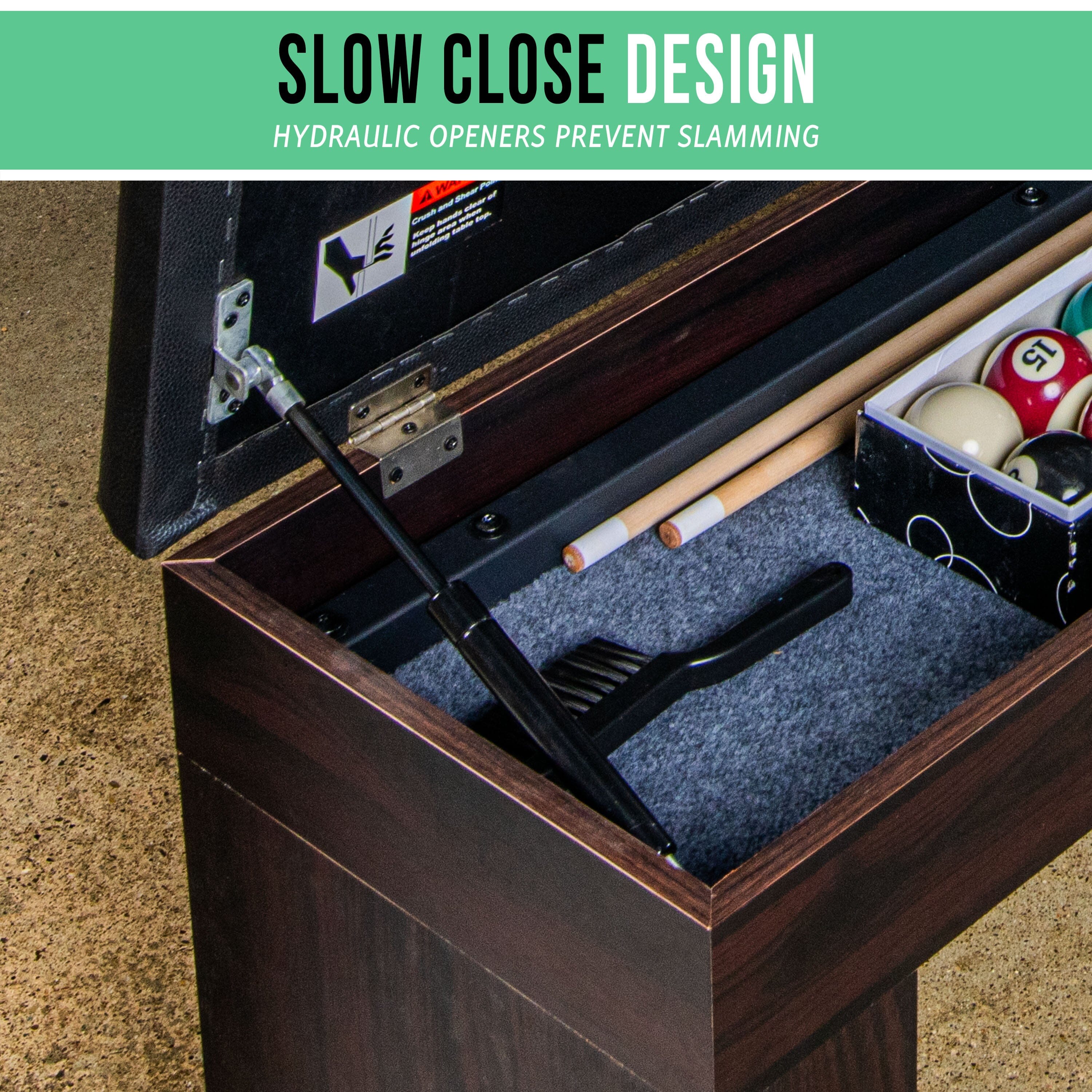 Storage Bench for GoSports 7 ft 3 in 1 Pool, Dining, & Table Dark Tennis Combo Table GoSports