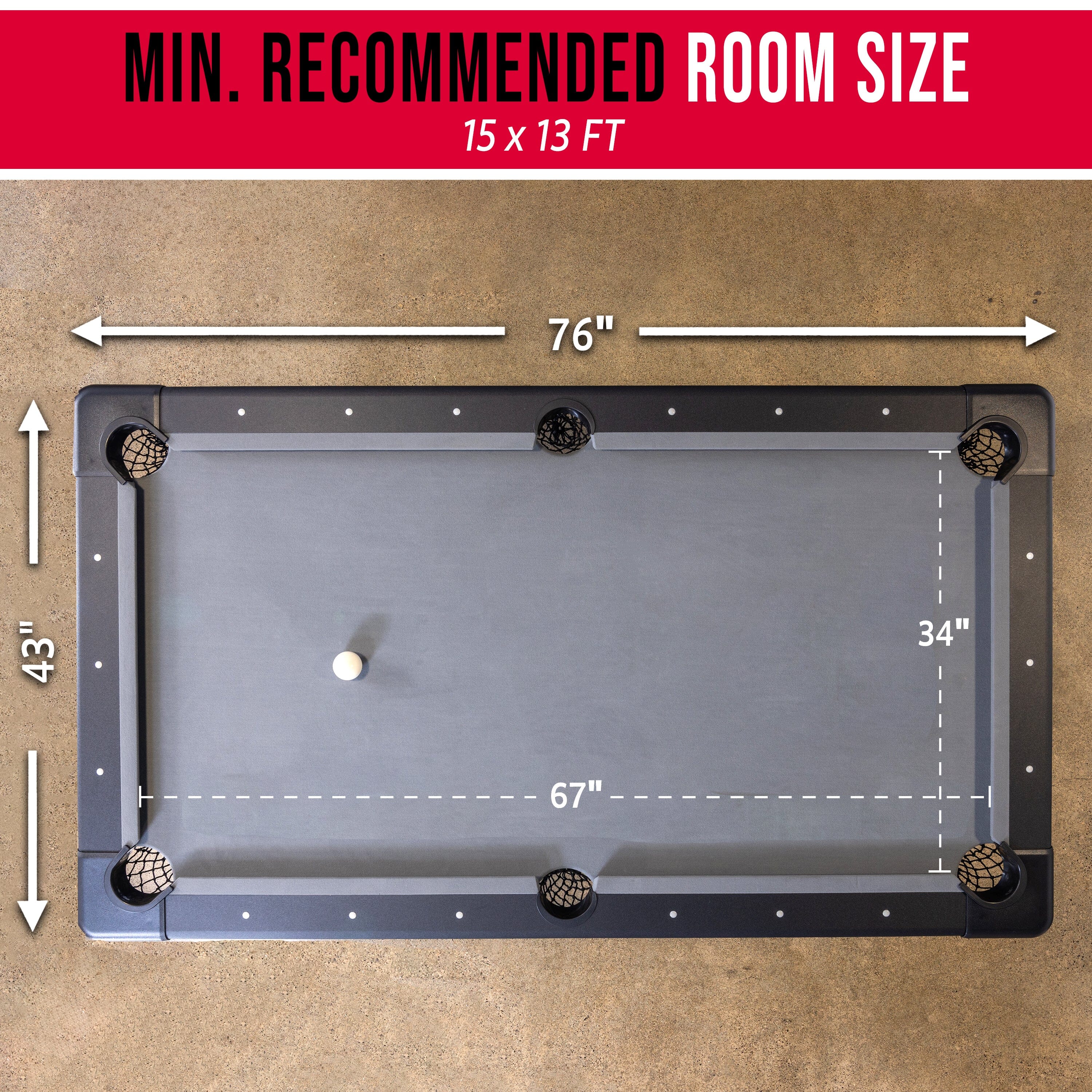 GoSports 6 ft Foldable Pool Table - Portable Billiards Table with Accessories PlayGoSports.com