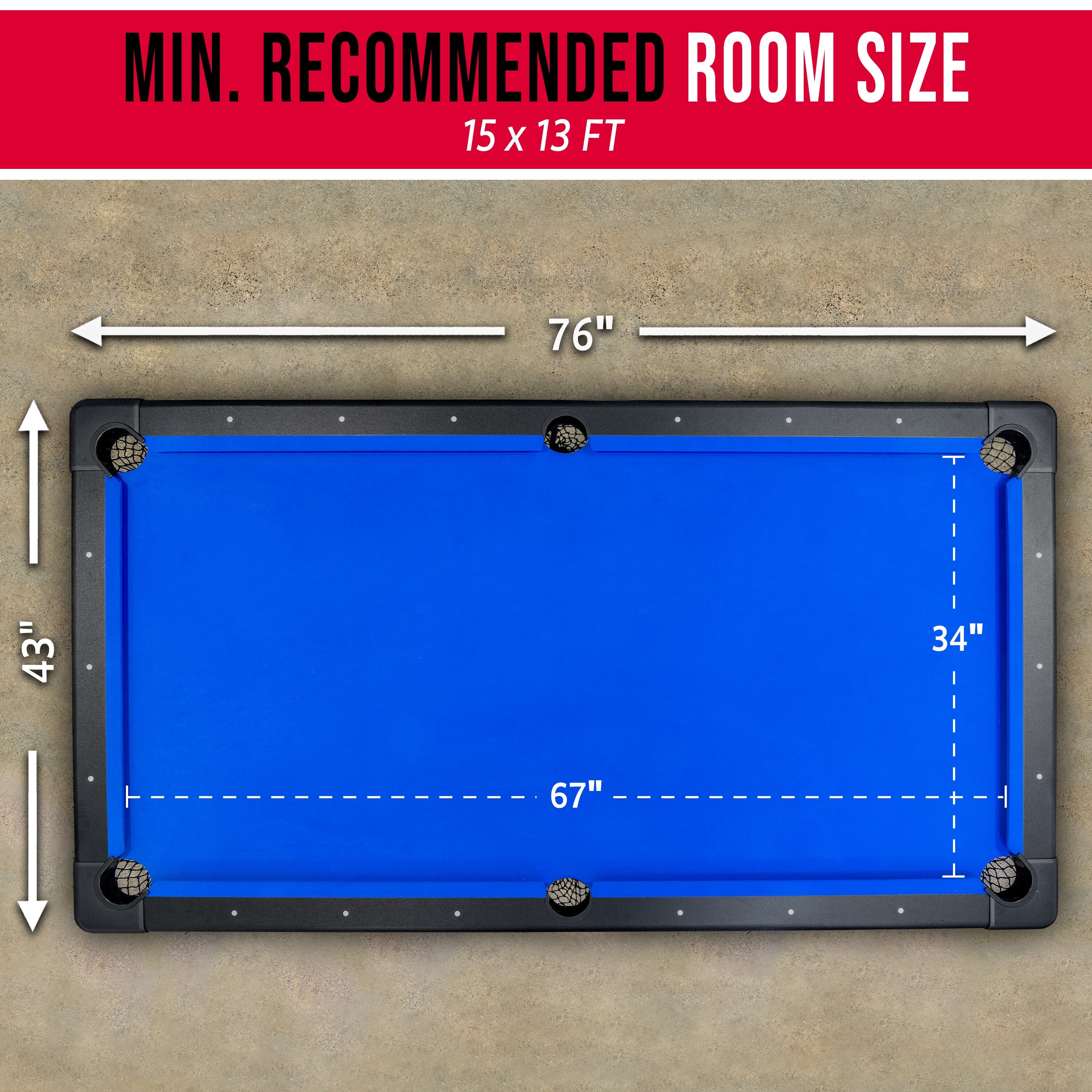 GoSports 6 ft Billiards Tables - No Assembly, Choose Your Color - Portable Pool Table Includes Full Set of Balls, 2 Cue Sticks, Chalk and Felt Brush GoSports