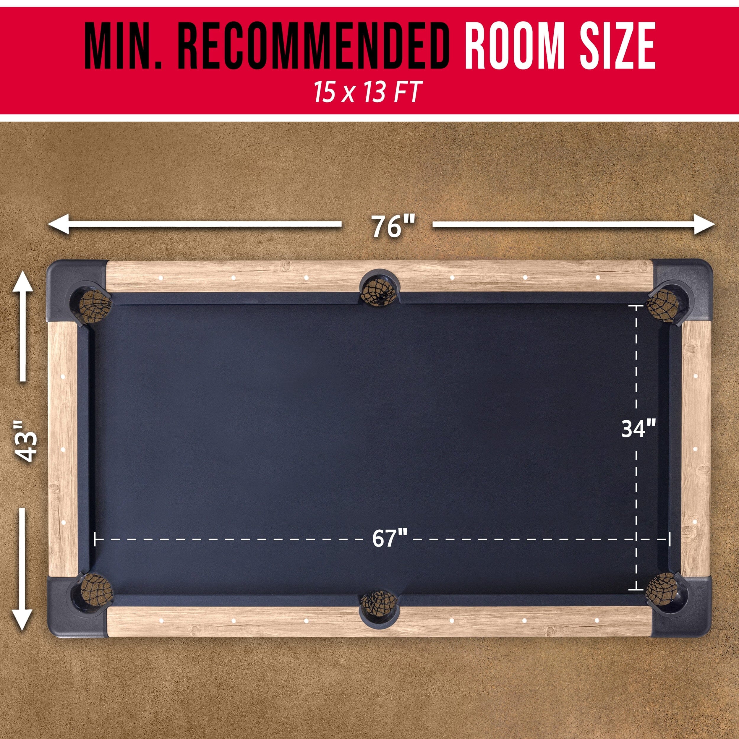 GoSports 6 ft Foldable Pool Table - Portable Billiards Table with Accessories PlayGoSports.com