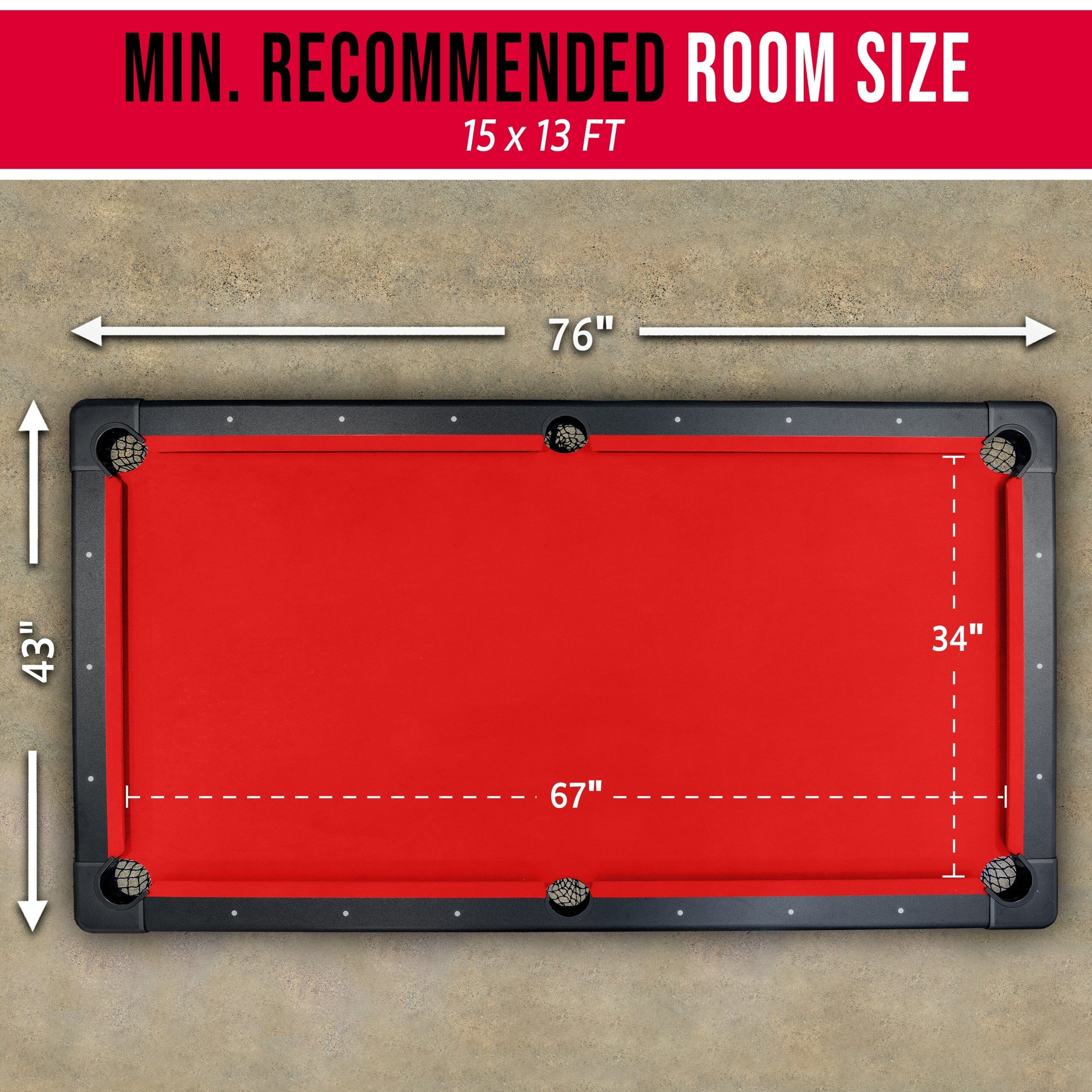 GoSports 6 ft Billiards Tables - No Assembly, Choose Your Color - Portable Pool Table Includes Full Set of Balls, 2 Cue Sticks, Chalk and Felt Brush GoSports