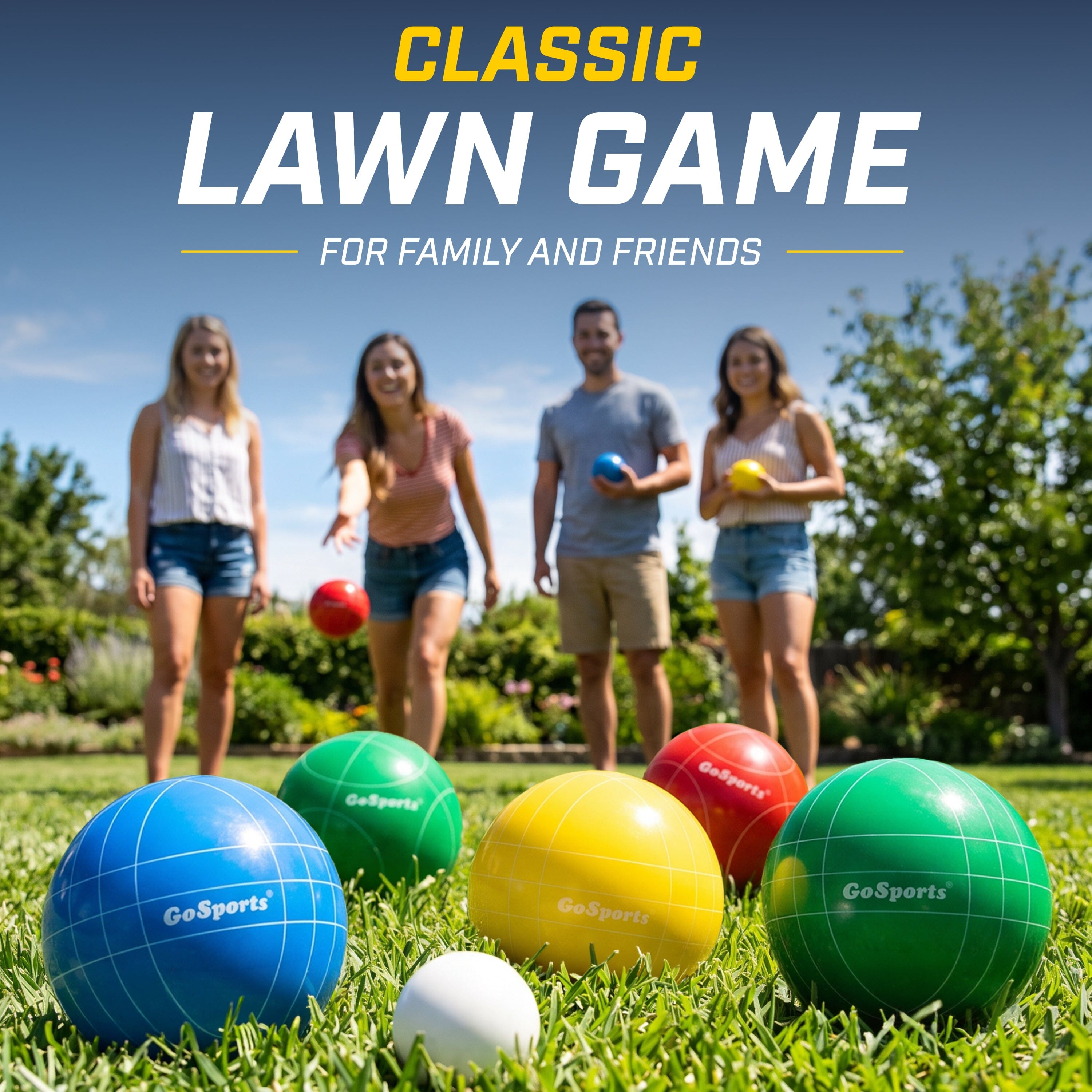 GoSports 90 mm Backyard Bocce Set Bocce GoSports