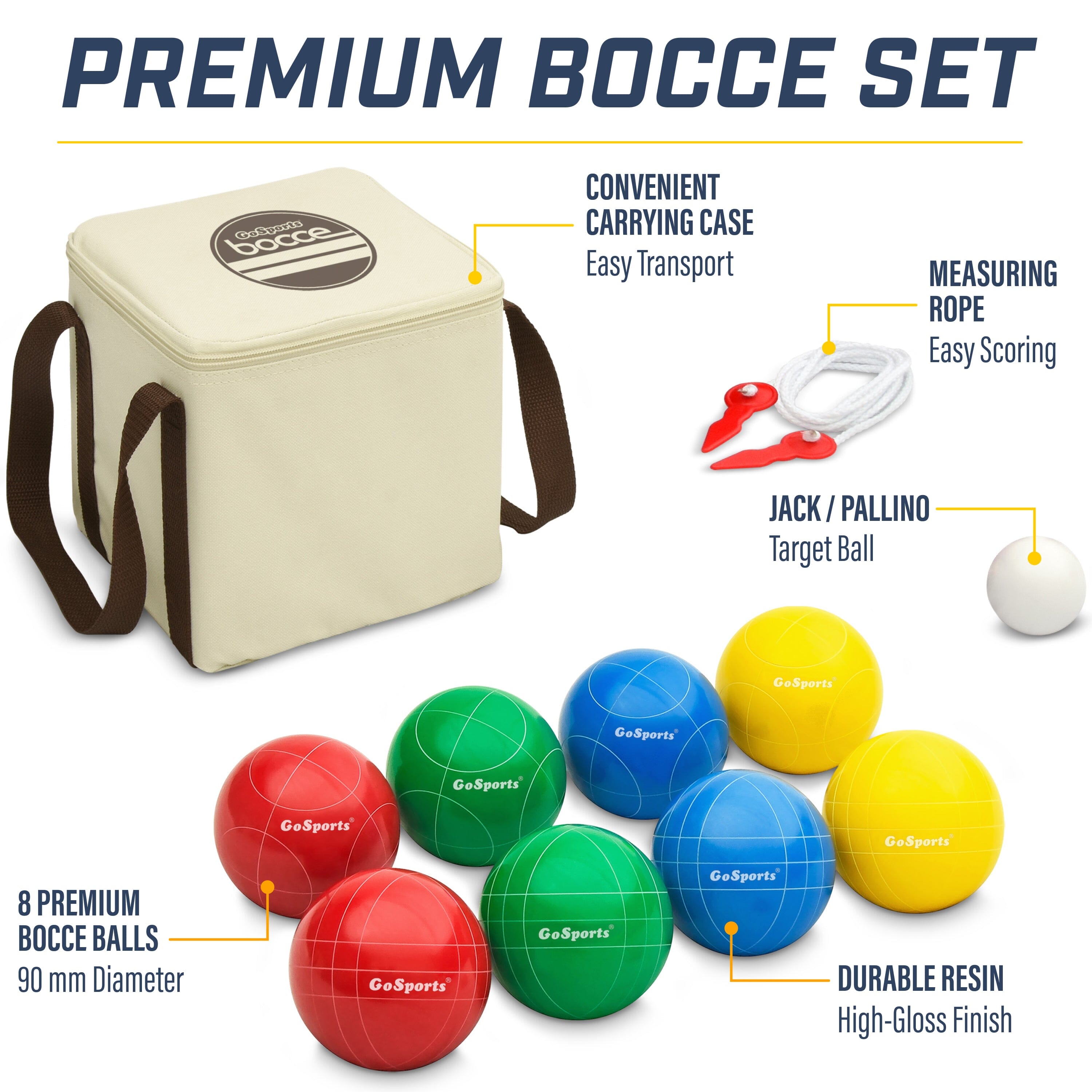 GoSports 90 mm Backyard Bocce Set Bocce GoSports
