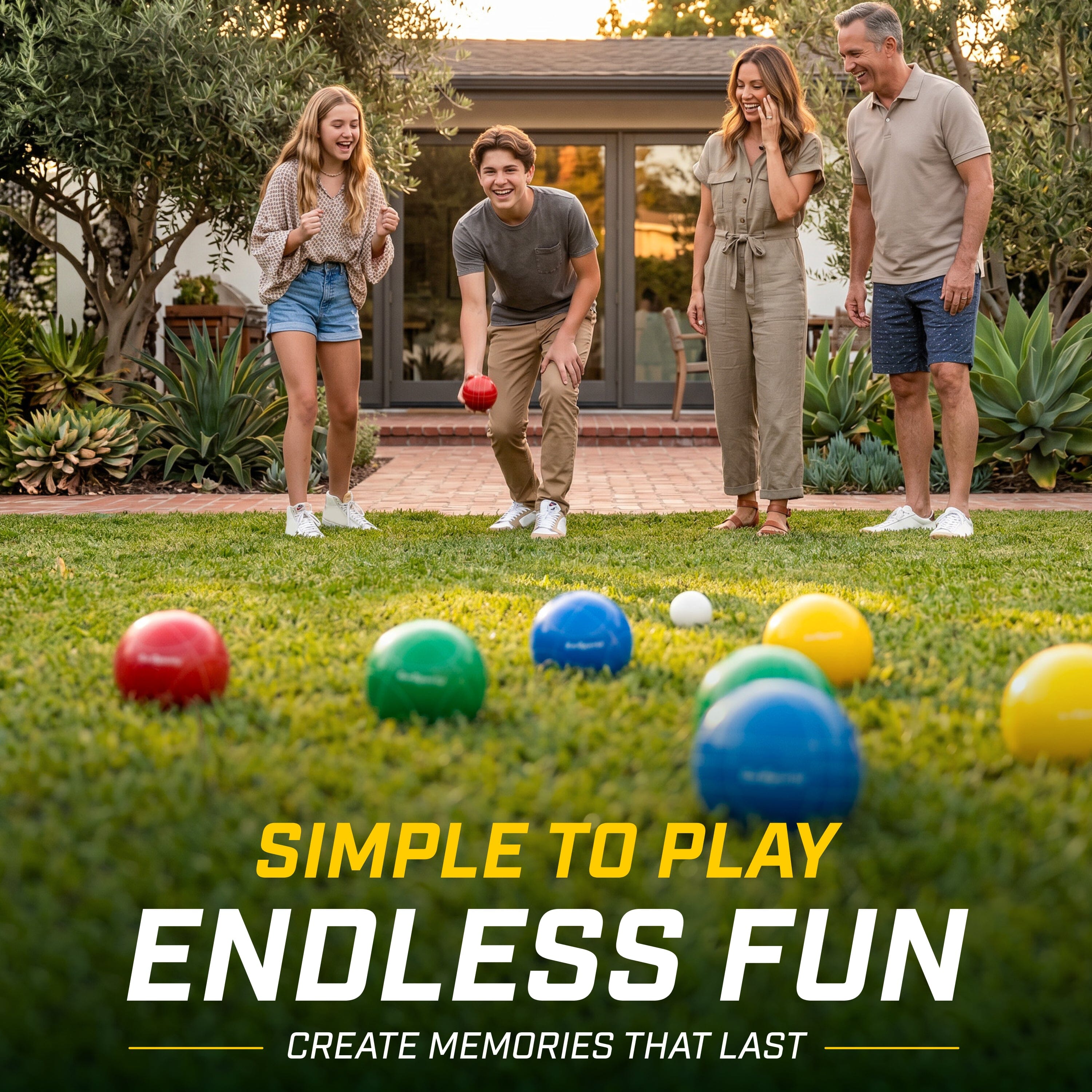 GoSports 90 mm Backyard Bocce Set Bocce GoSports