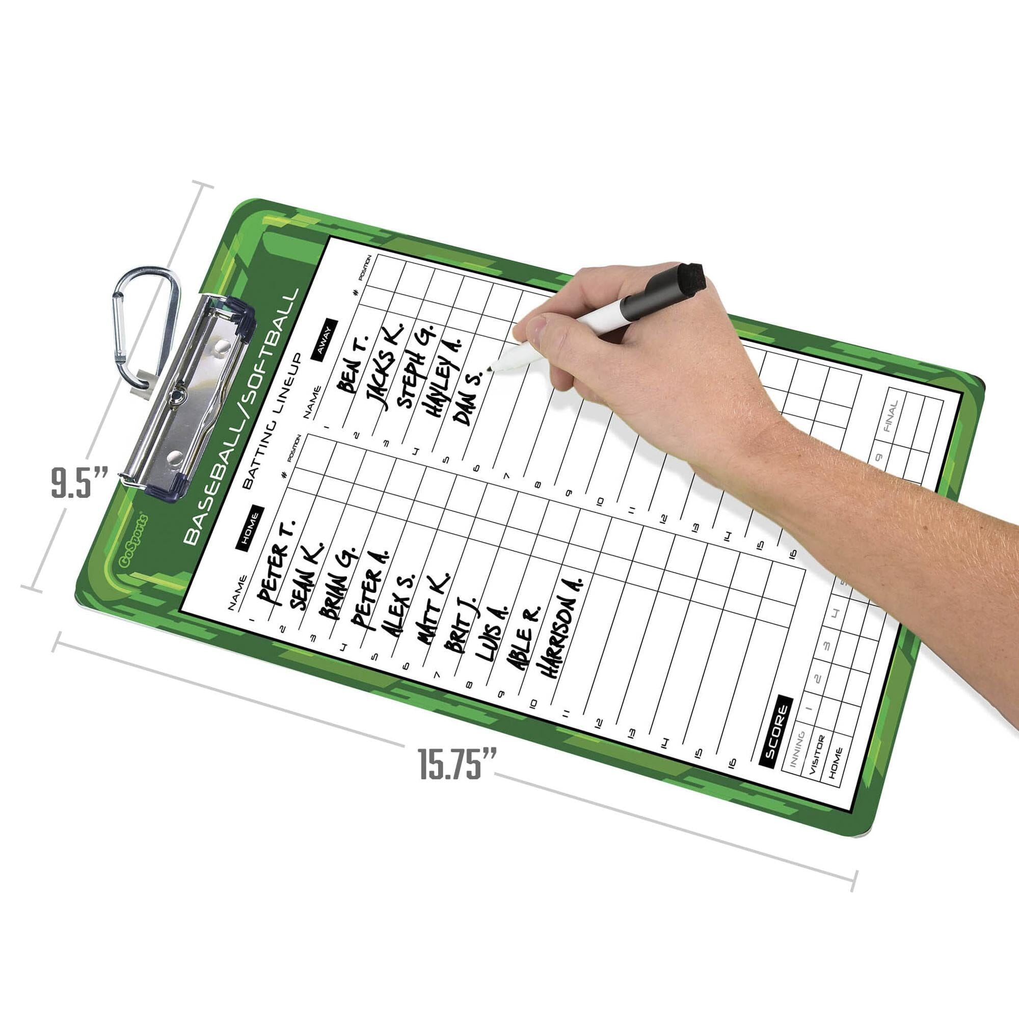 GoSports Coaches Dry-Erase Clipboards for Game Plans and Practice Organization Coaches Board GoSports