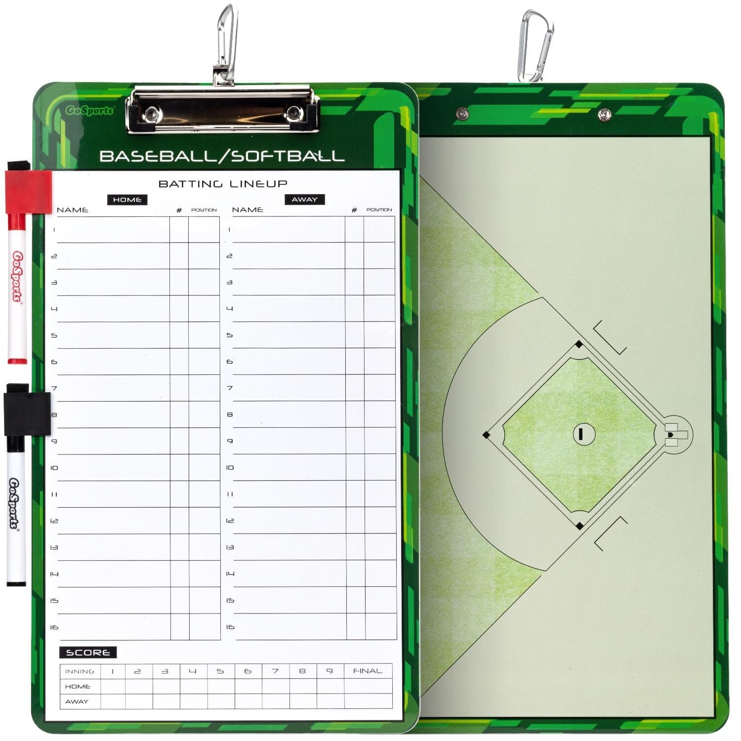 GoSports Coaches Dry-Erase Clipboards for Game Plans and Practice Organization Coaches Board GoSports Baseball
