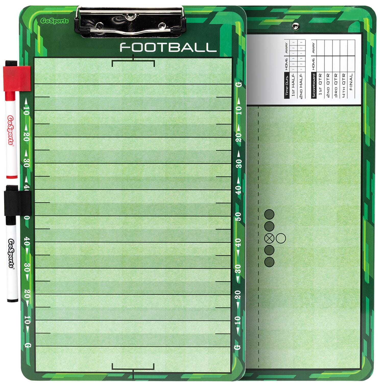 GoSports Coaches Dry-Erase Clipboards for Game Plans and Practice Organization Coaches Board GoSports Football