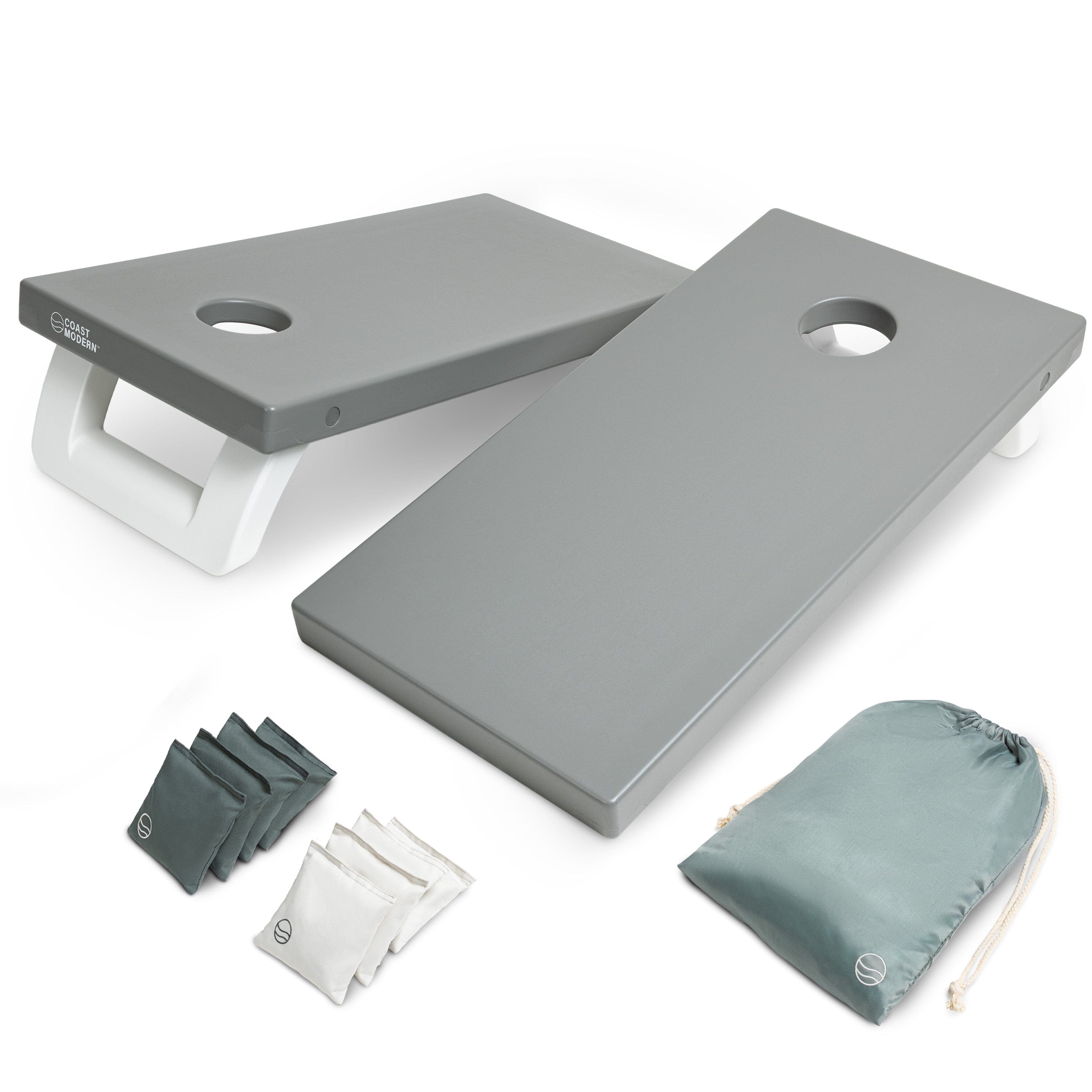Coast Modern All Weather Cornhole Board Set - 4 x 2 ft Regulation Size - Premium Outdoor Game for Adults & Family Cornhole Playgosports.com Gray