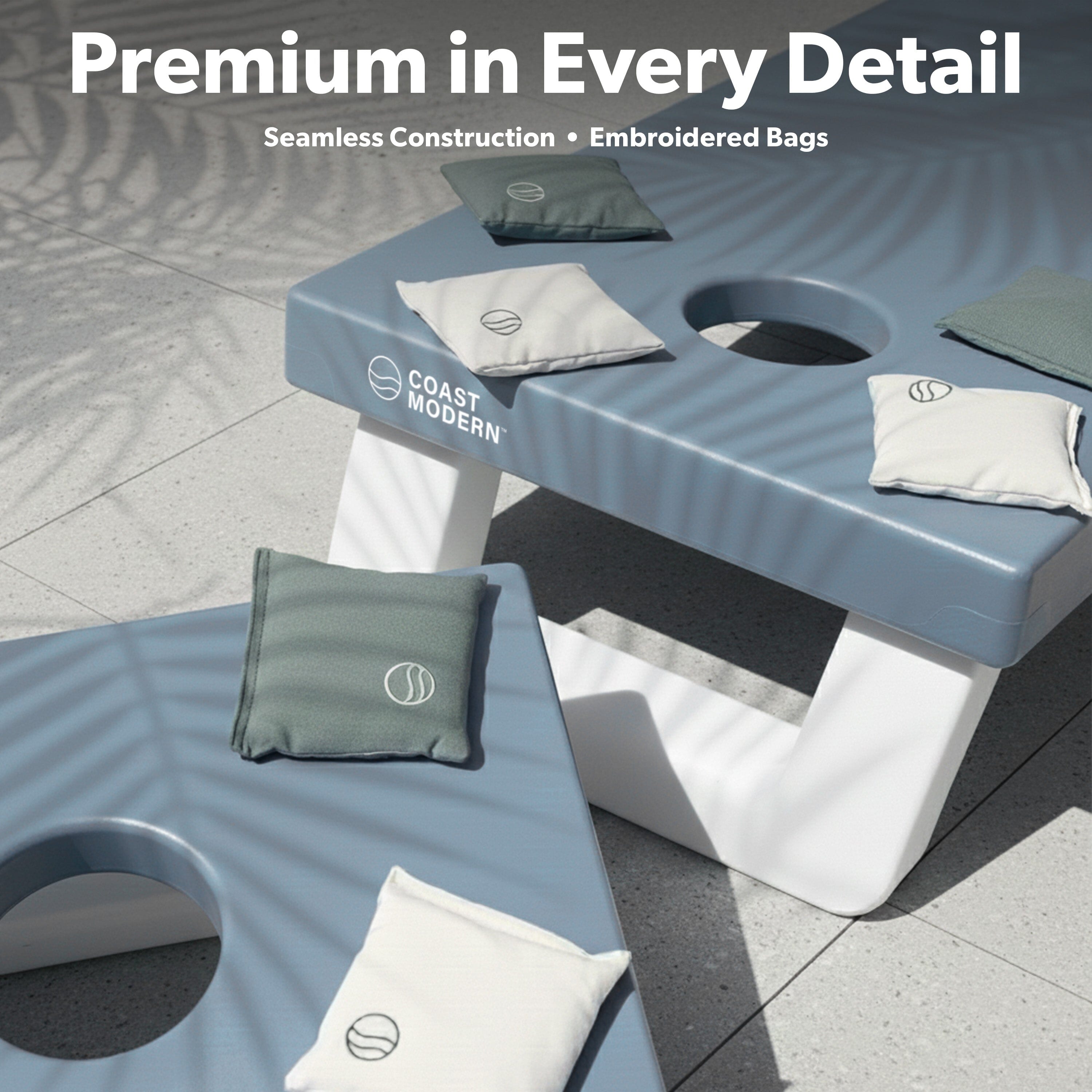 Coast Modern All Weather Cornhole Board Set - 4 x 2 ft Regulation Size - Premium Outdoor Game for Adults & Family Cornhole Playgosports.com