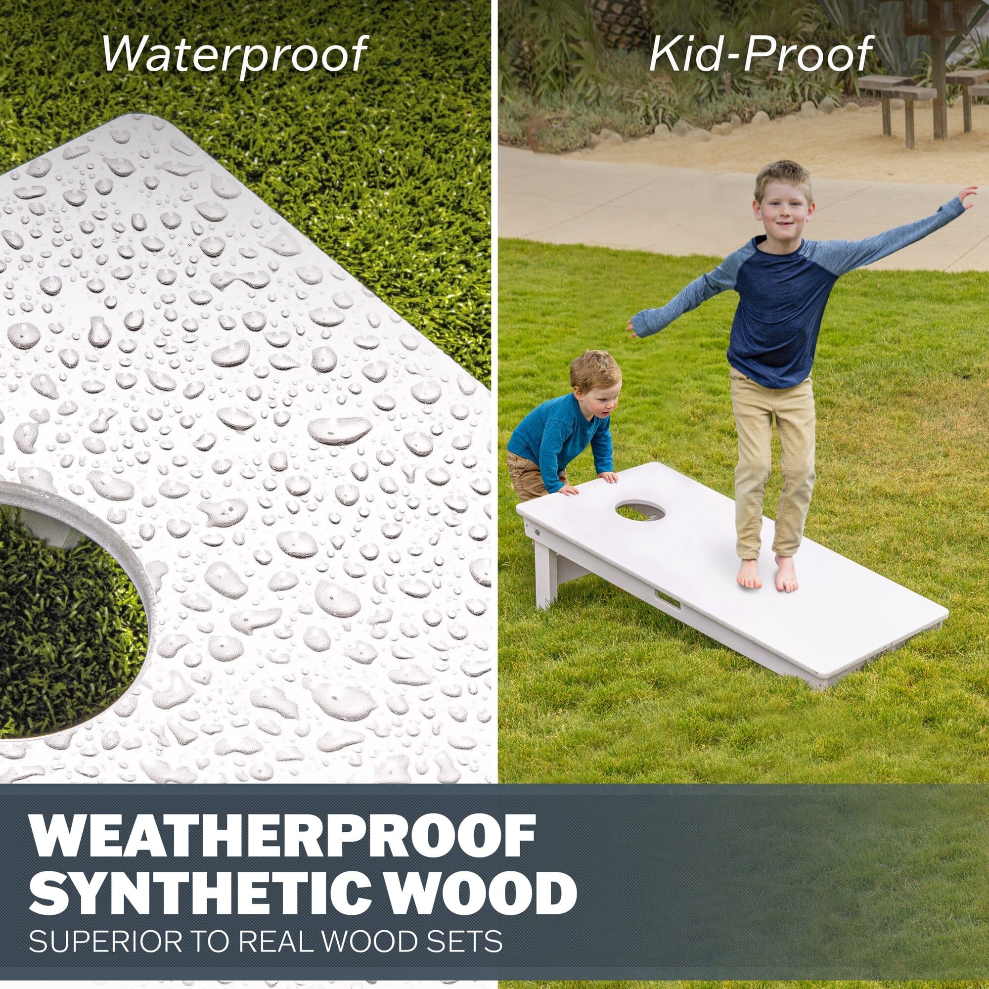 GoSports 4 x 2 ft Resort Collection All Weather Cornhole Board Set PlayGoSports.com