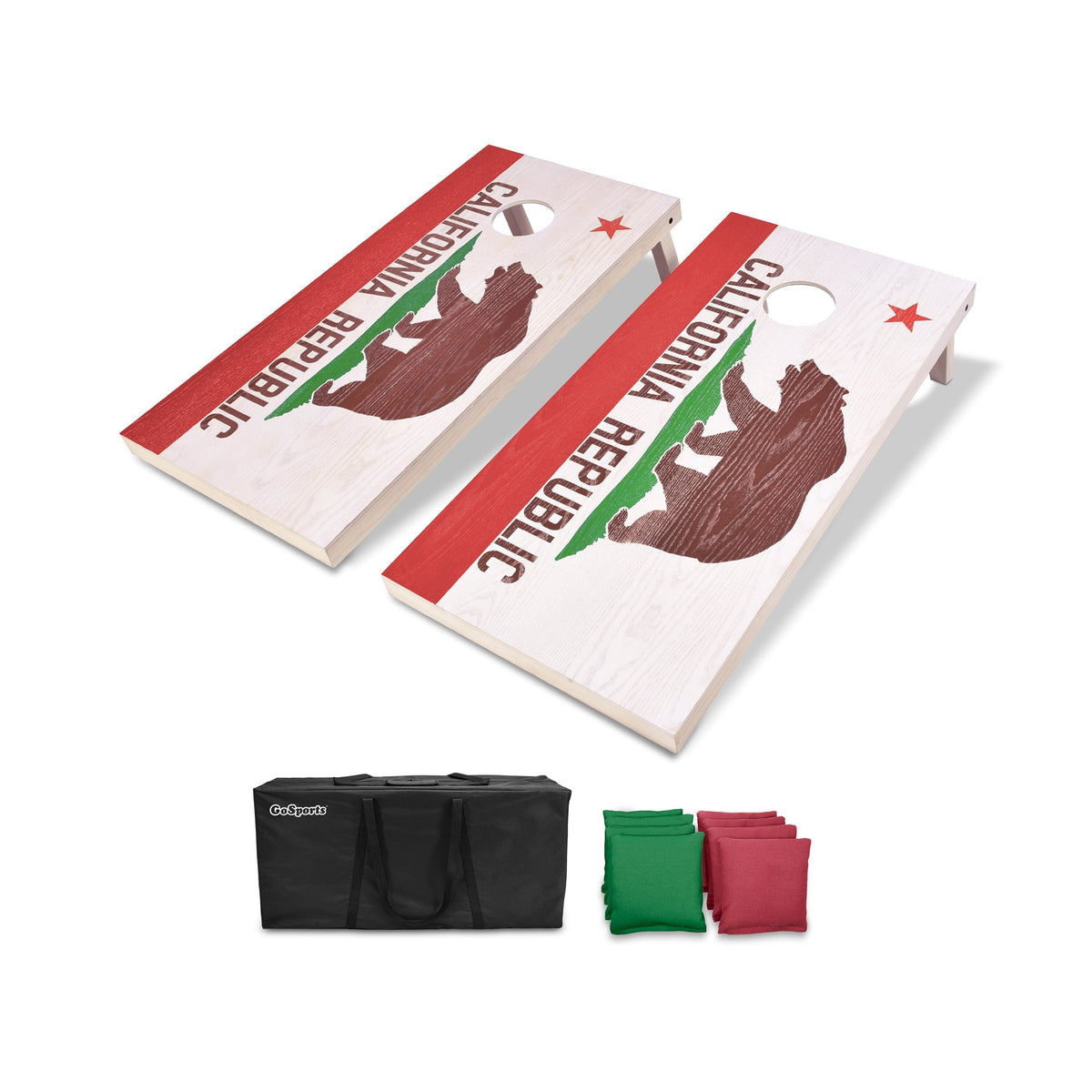 California flag solid wood cornhole