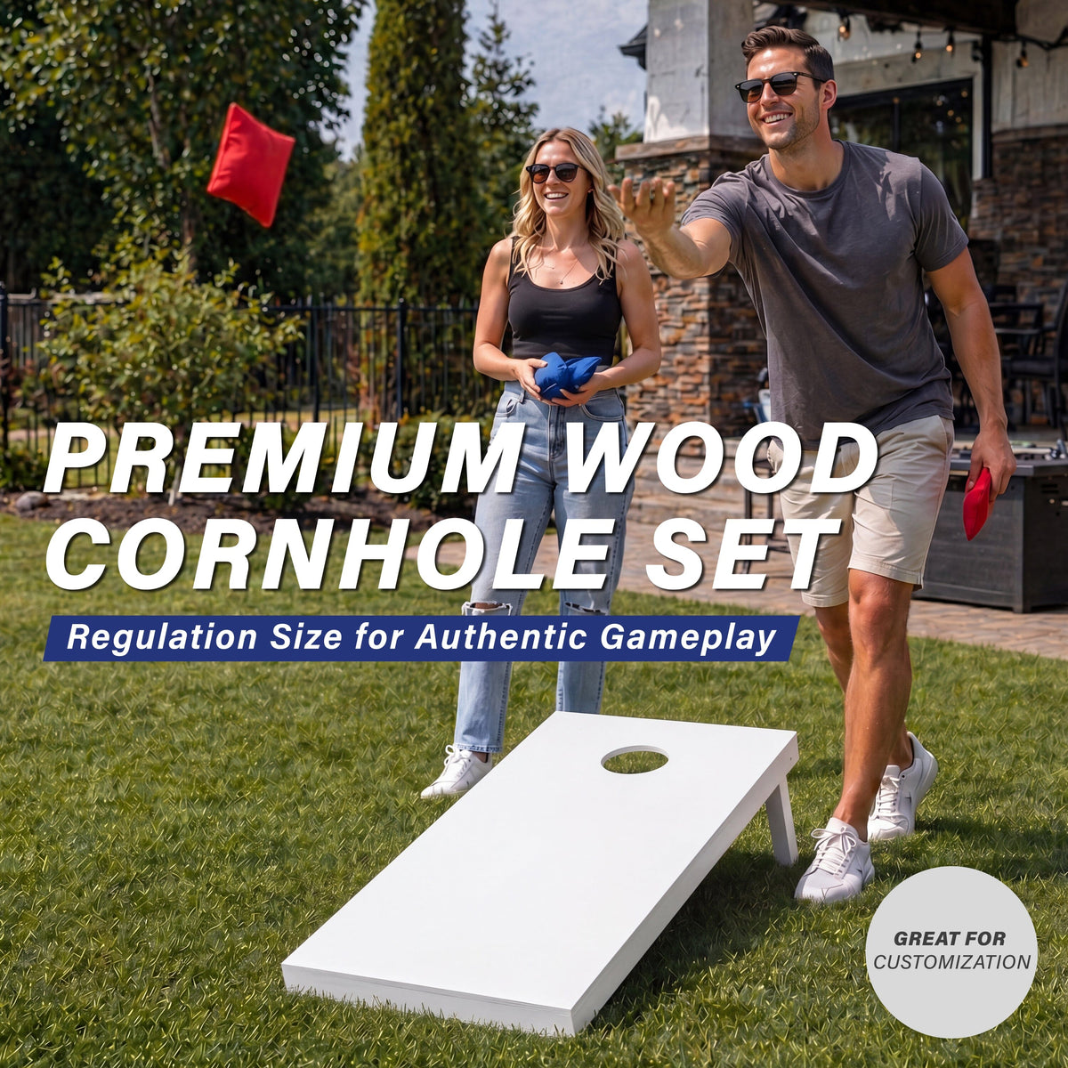 4' x 2' Wood Cornhole Set Cornhole GoSports Cornhole