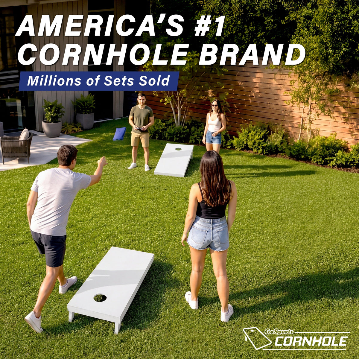 4' x 2' Wood Cornhole Set Cornhole GoSports Cornhole