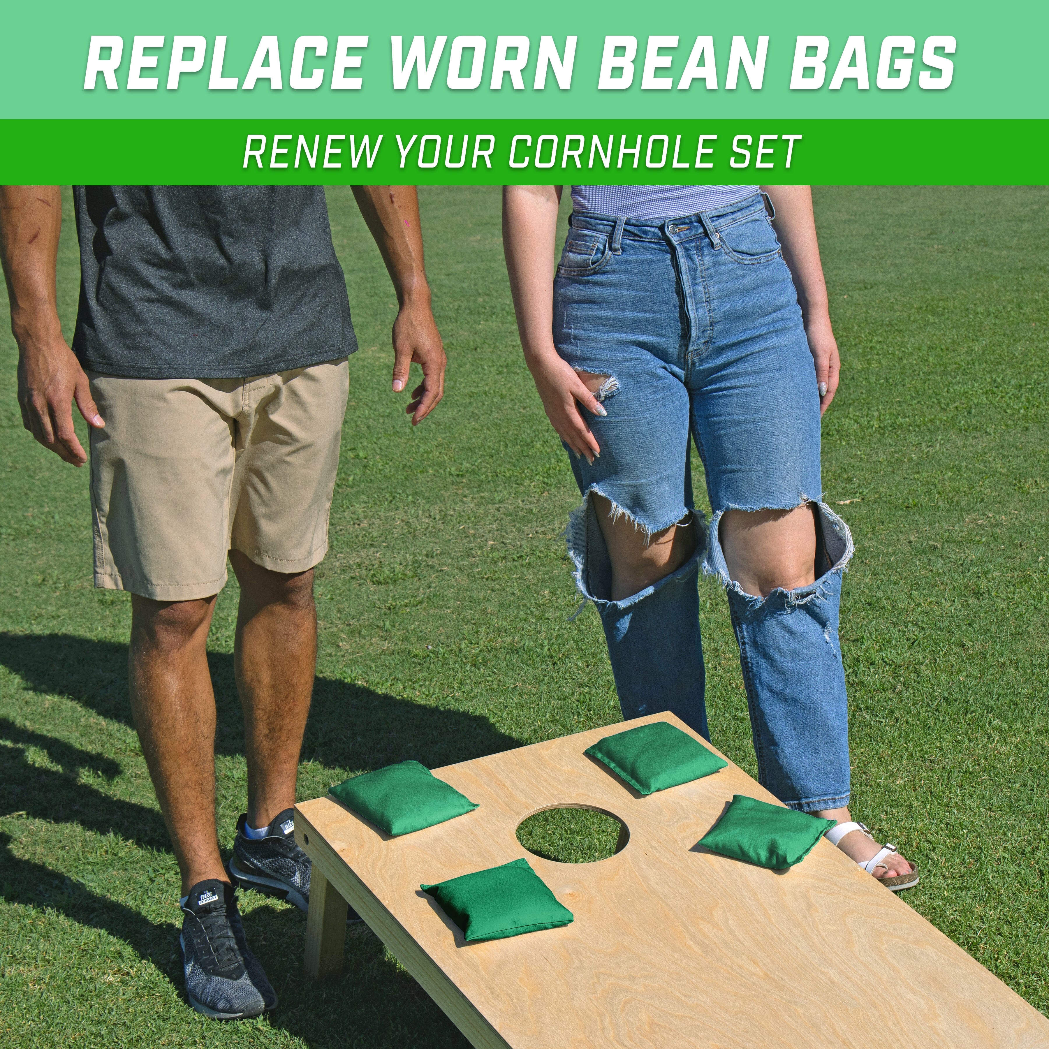 GoSports Cornhole Bean Bags Set of 4 - Regulation All Weather - Classic Dark Green Cornhole GoSports