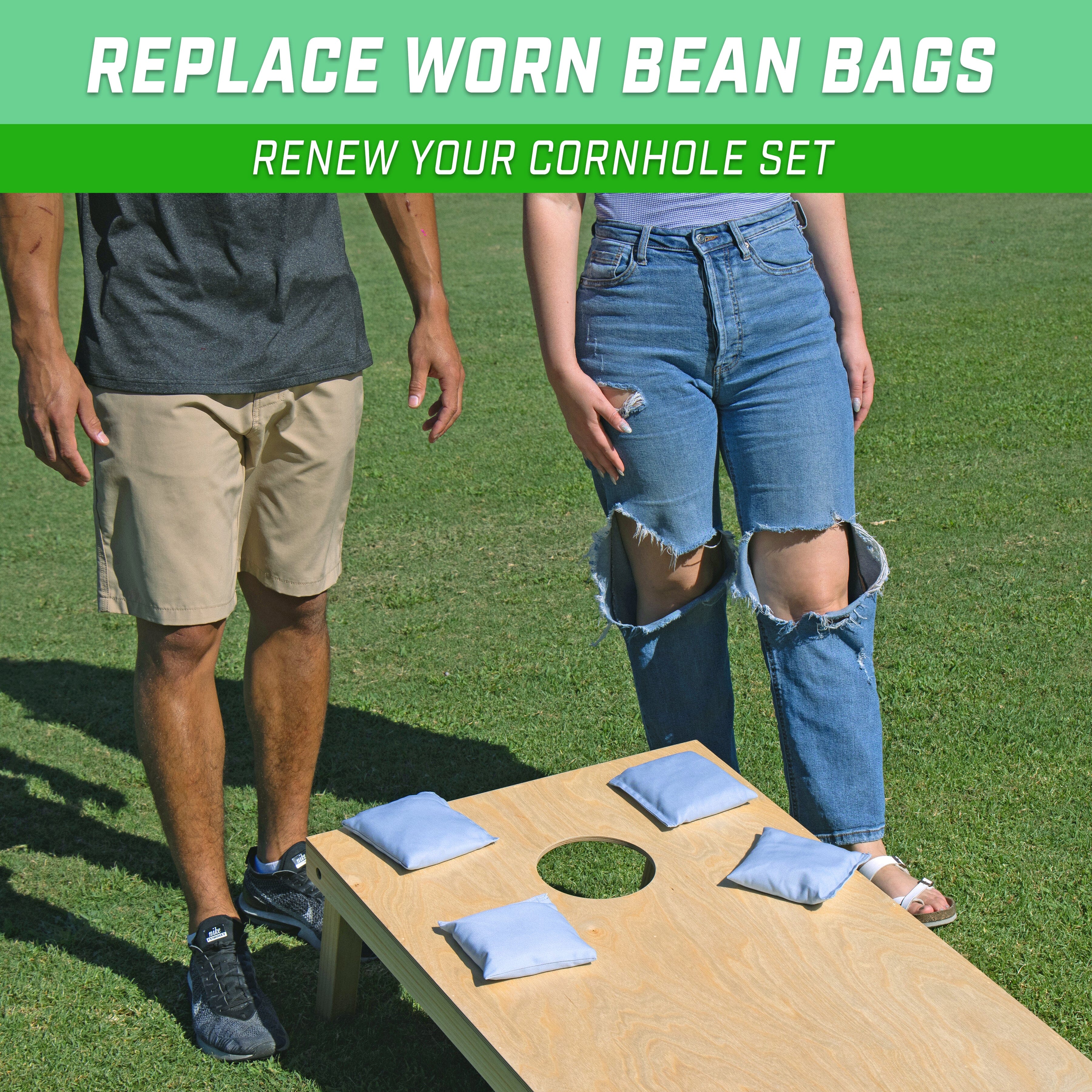 GoSports Cornhole Bean Bags Set of 4 - Regulation All Weather - Classic Gray Cornhole GoSports