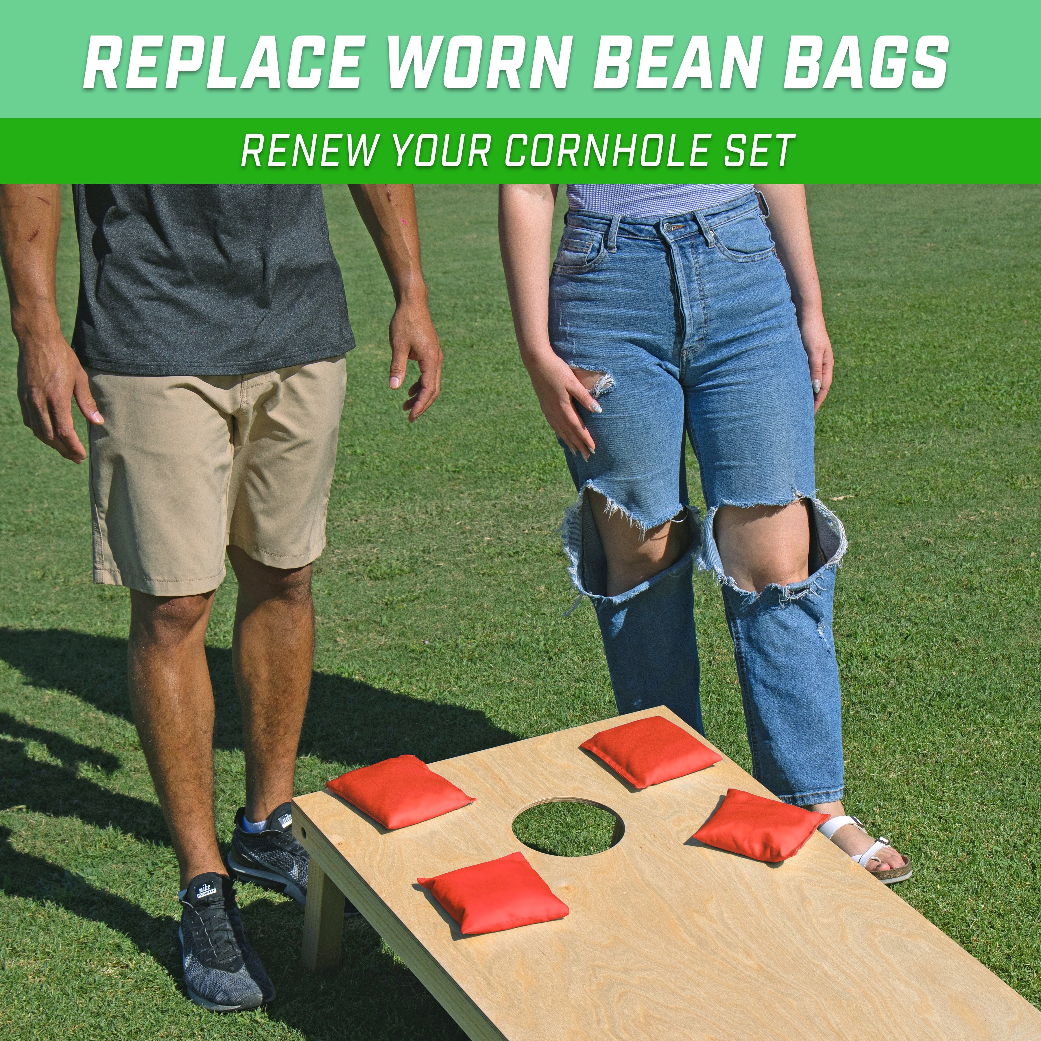 GoSports Cornhole Bean Bags Set of 4 - Regulation All Weather - Classic Red Cornhole GoSports