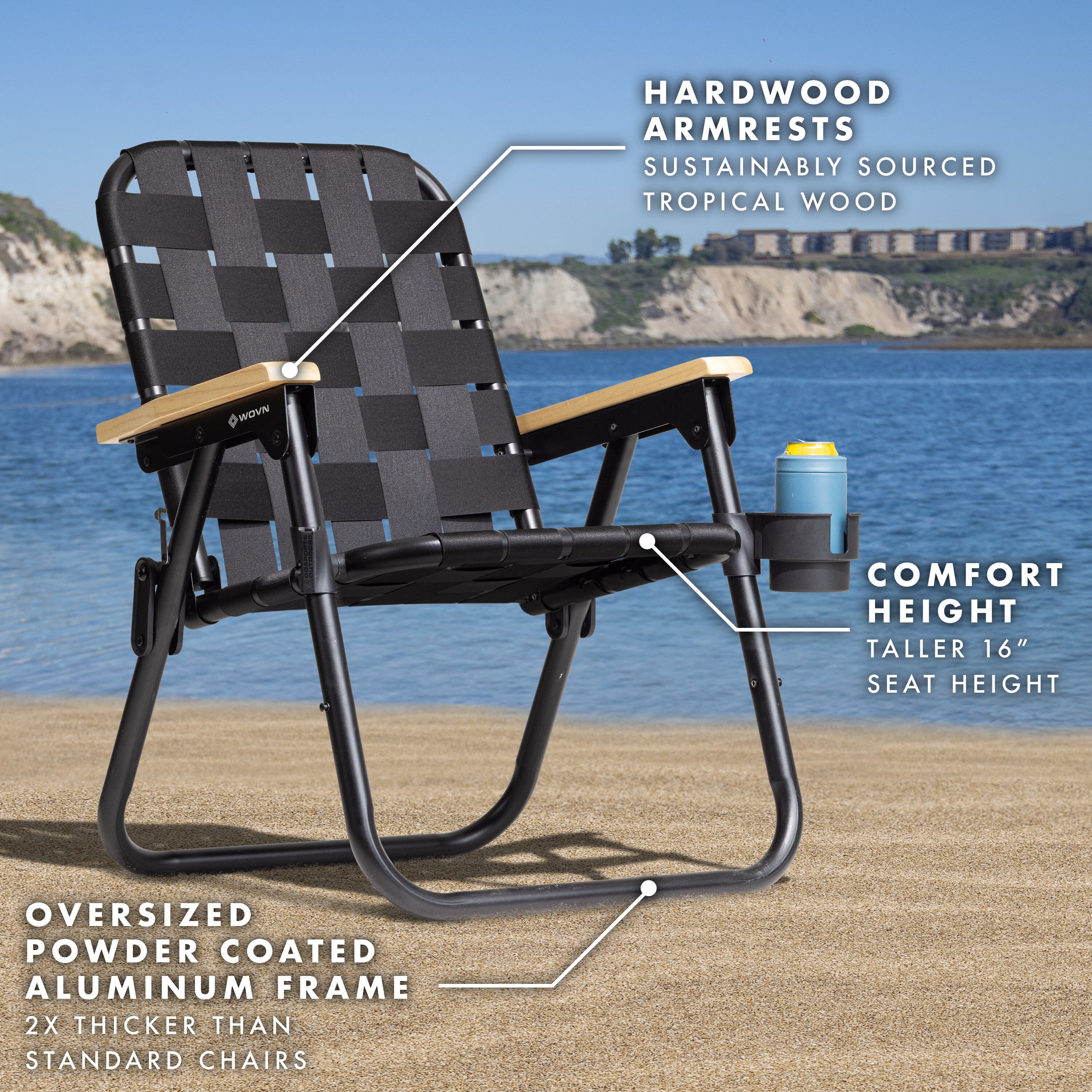 GoSports WOVN Beach Backpack Chair - 9 Styles Available - Premium Folding Camping Chair GoSports