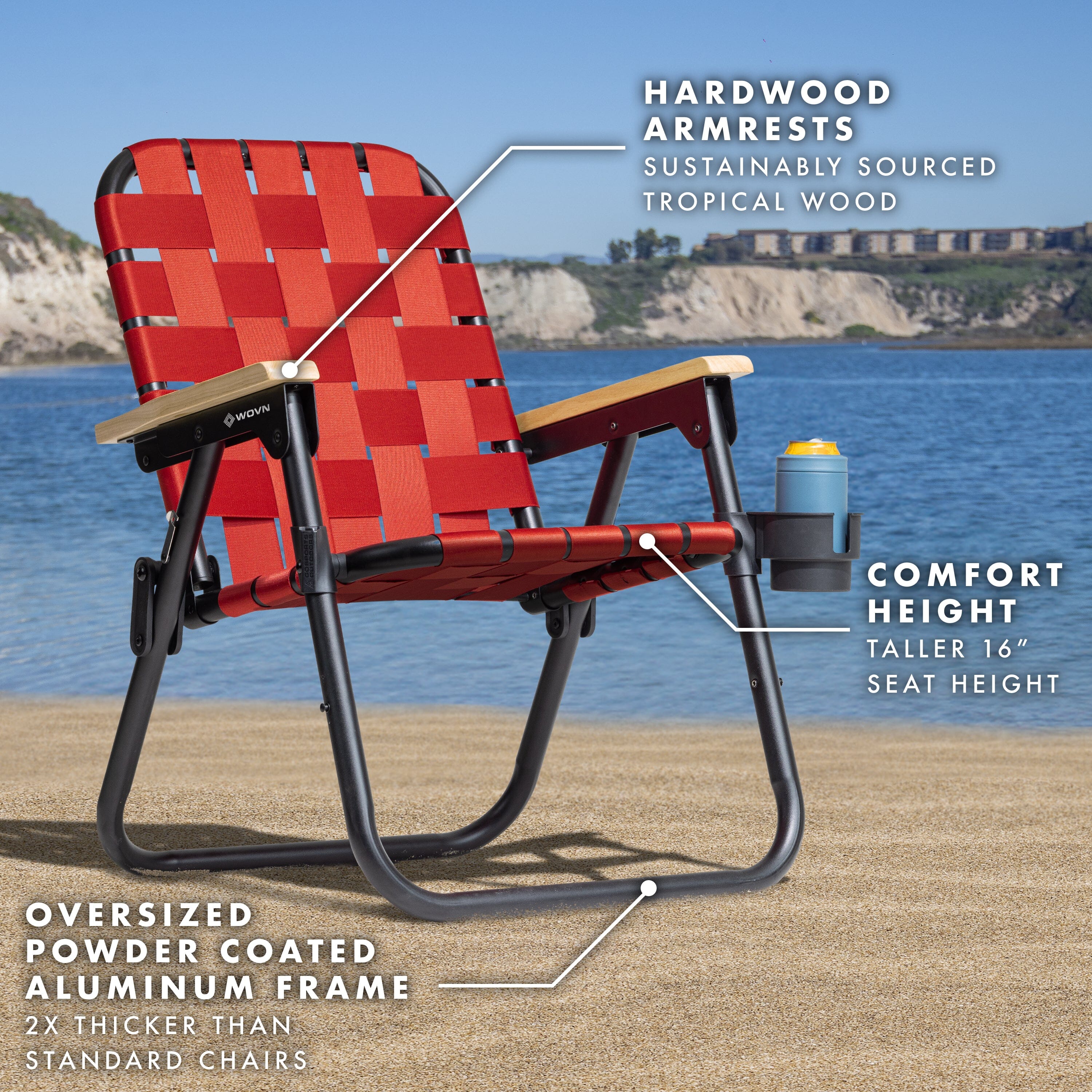 GoSports WOVN Beach Backpack Chair - 9 Styles Available - Premium Folding Camping Chair GoSports