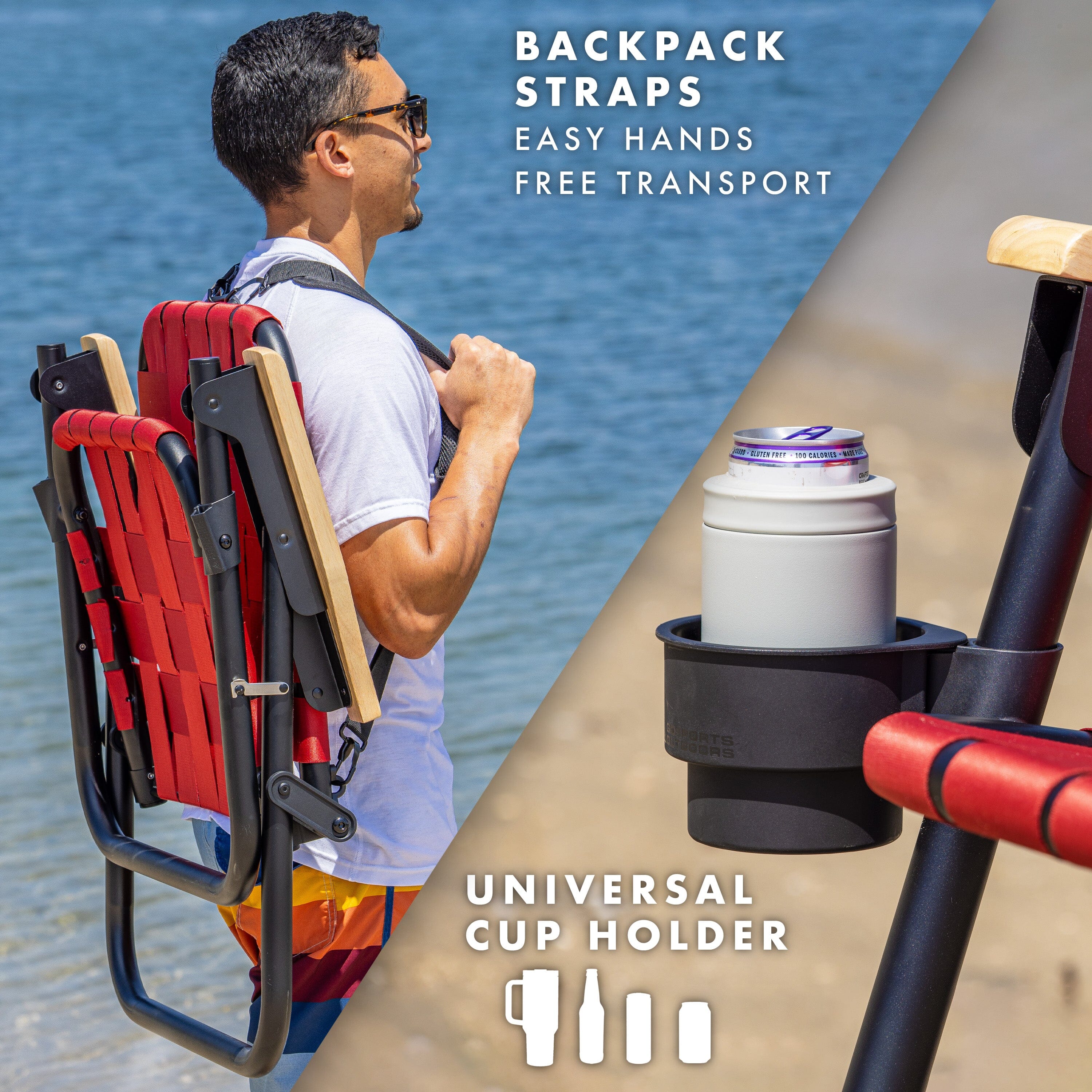 a man with a backpack and a water bottle