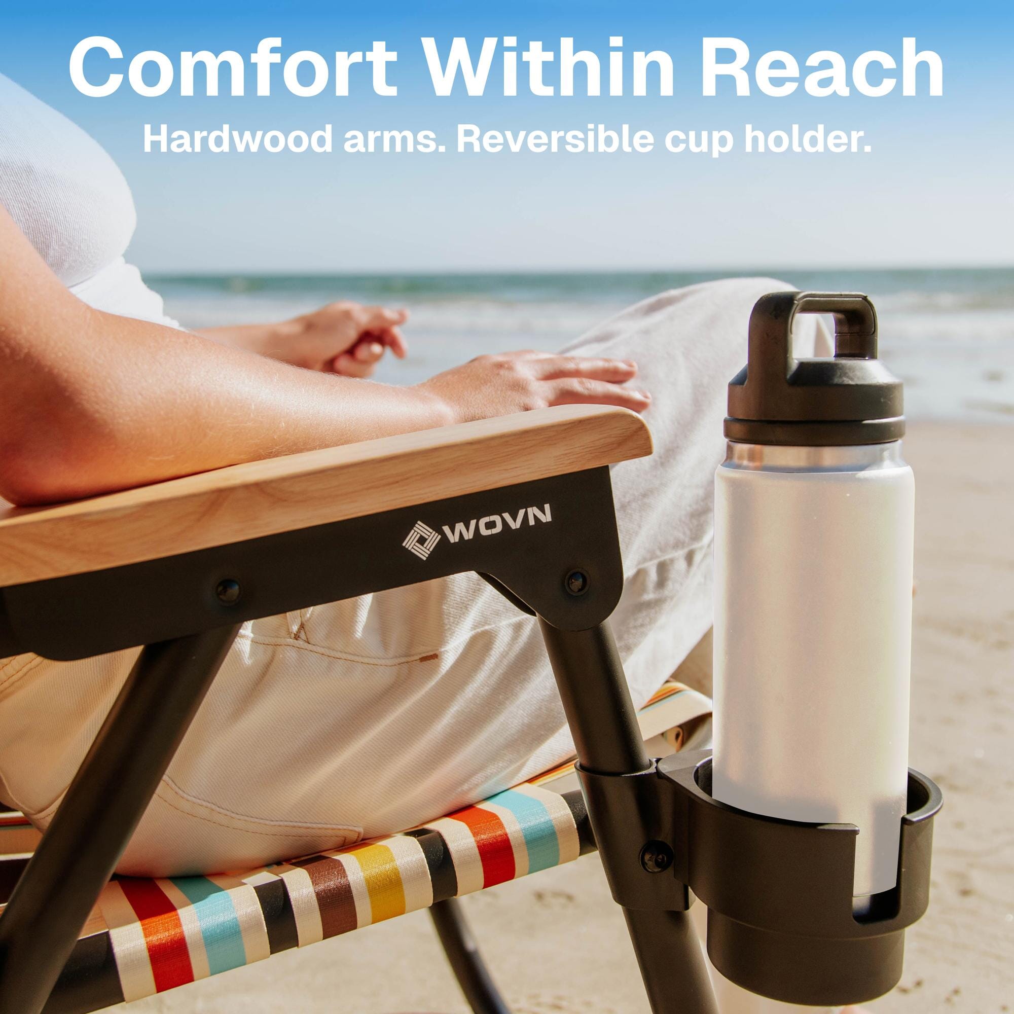 GoSports WOVN Beach Backpack Chair - 9 Styles Available - Premium Folding Camping Chair GoSports