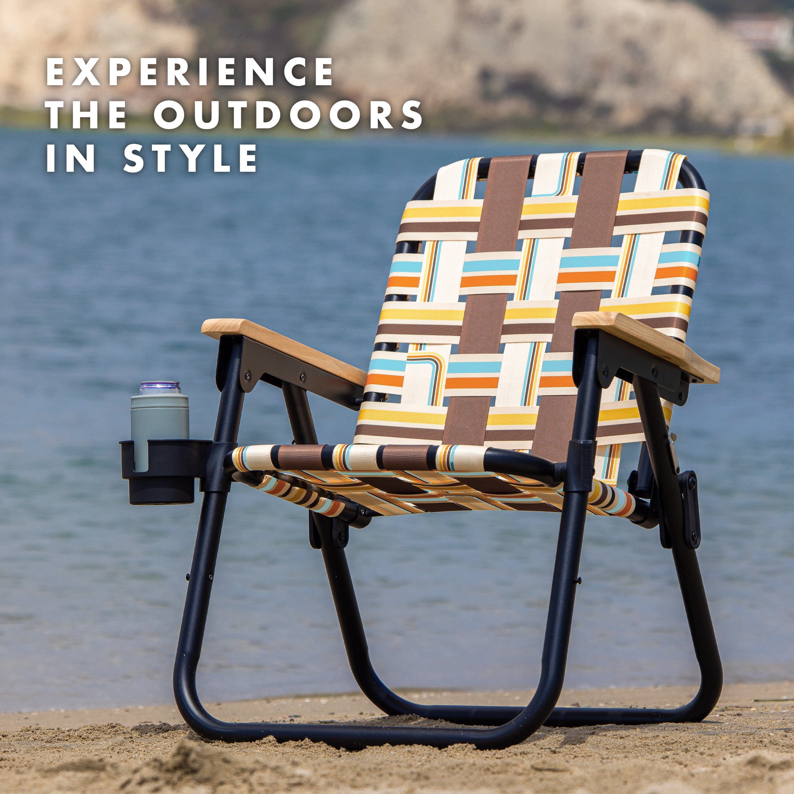 GoSports WOVN Beach Backpack Chair - 9 Styles Available - Premium Folding Camping Chair GoSports