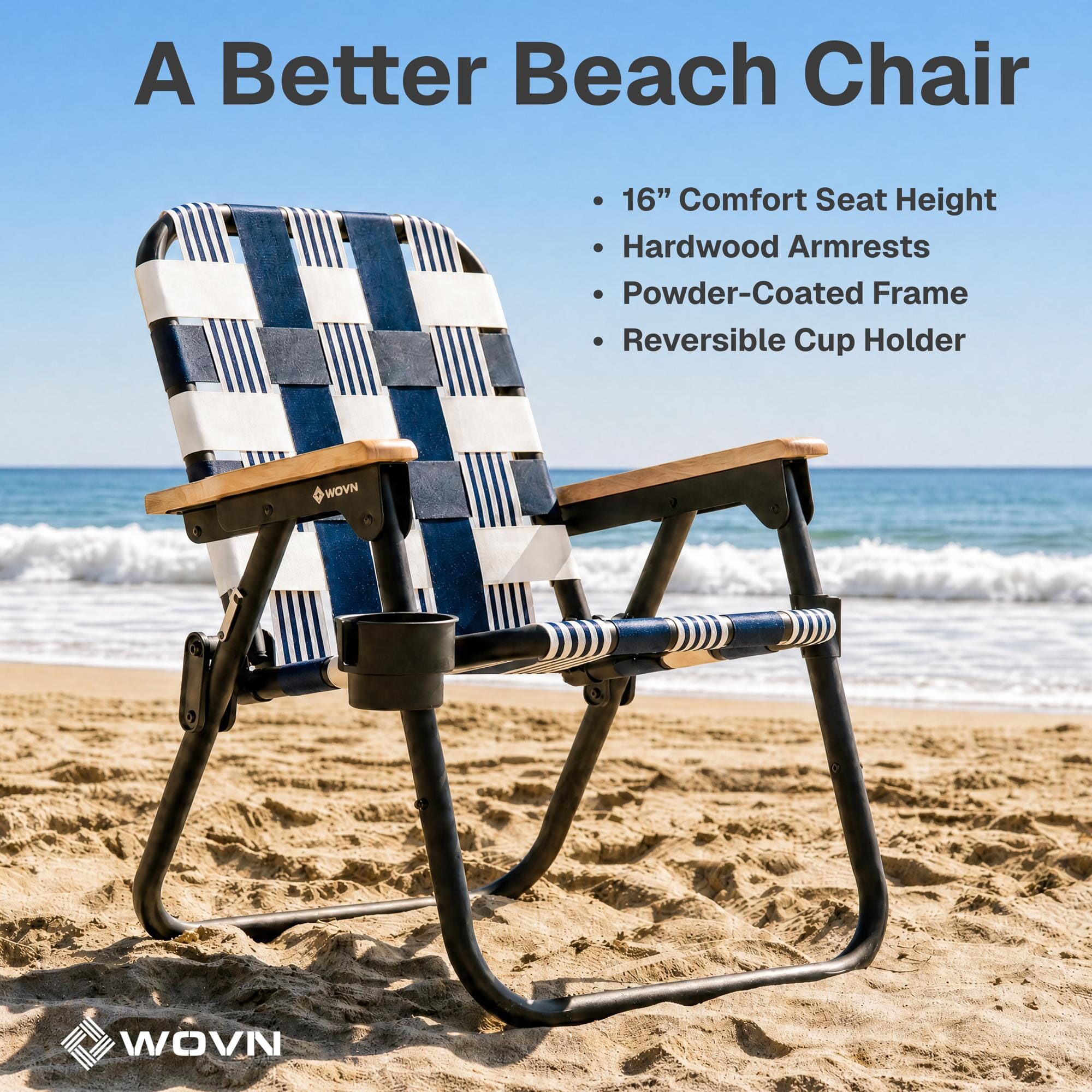 GoSports WOVN Beach Backpack Chair - 9 Styles Available - Premium Folding Camping Chair GoSports
