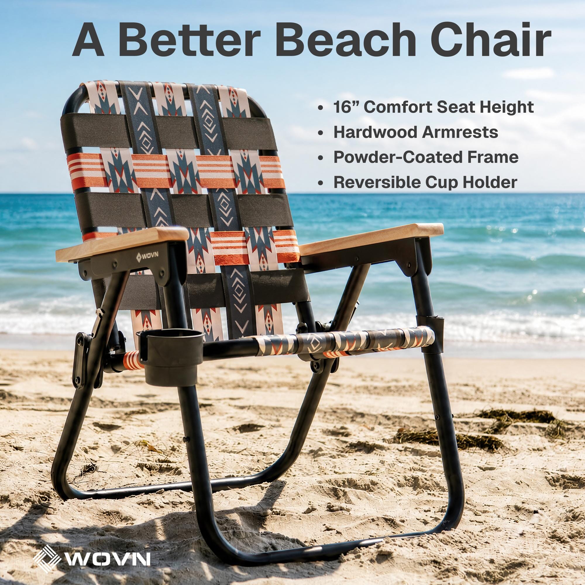 GoSports WOVN Beach Backpack Chair - 9 Styles Available - Premium Folding Camping Chair GoSports