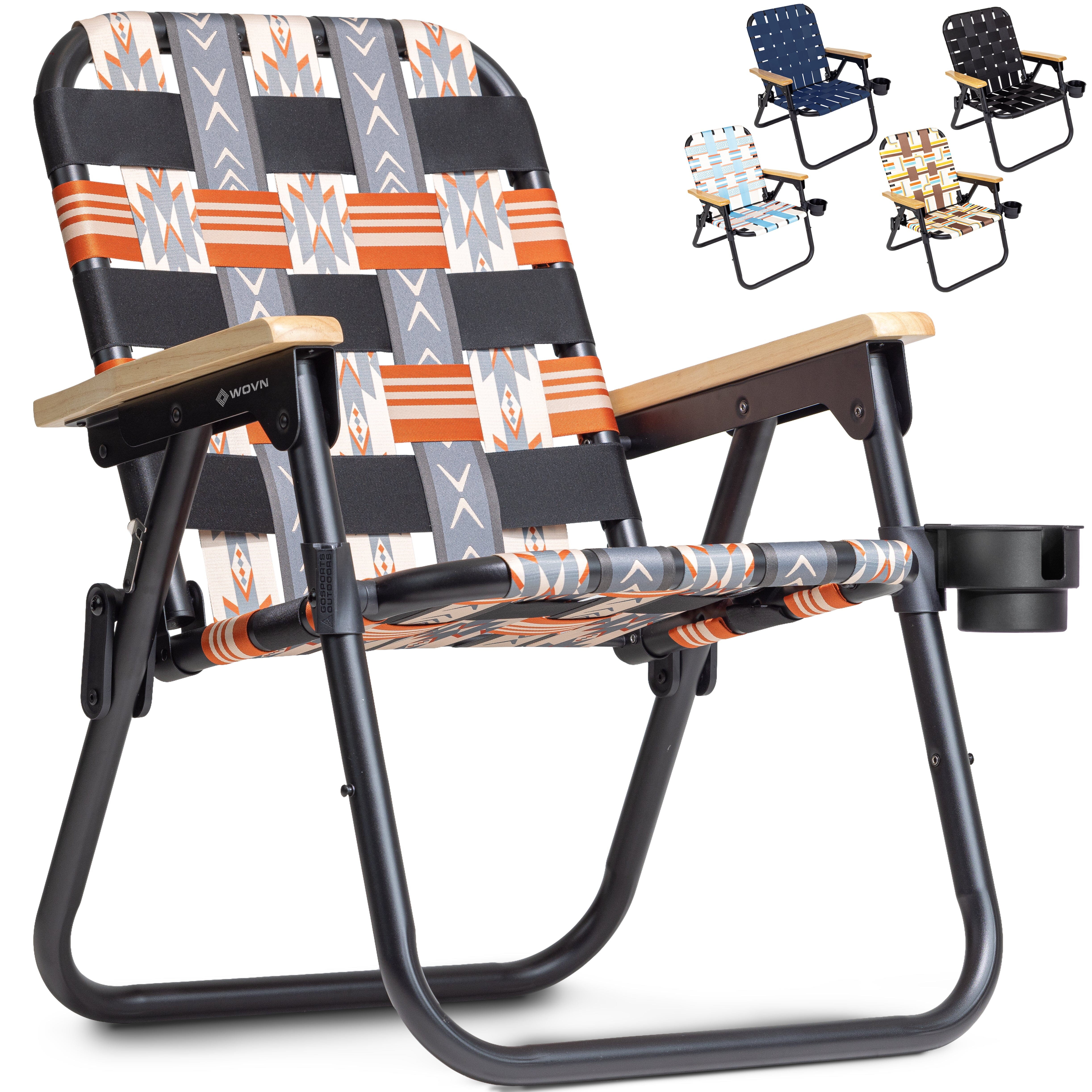 GoSports WOVN Beach Backpack Chair - 9 Styles Available - Premium Folding Camping Chair GoSports Mesa