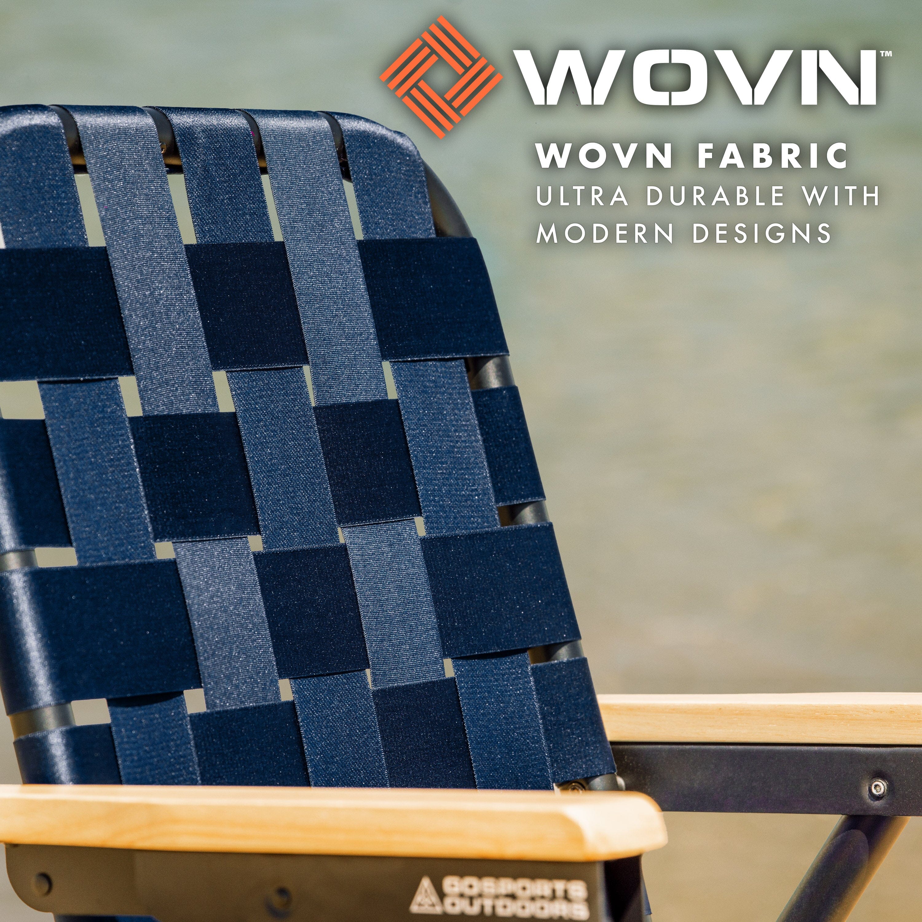 a chair with a wooden seat and a black seat