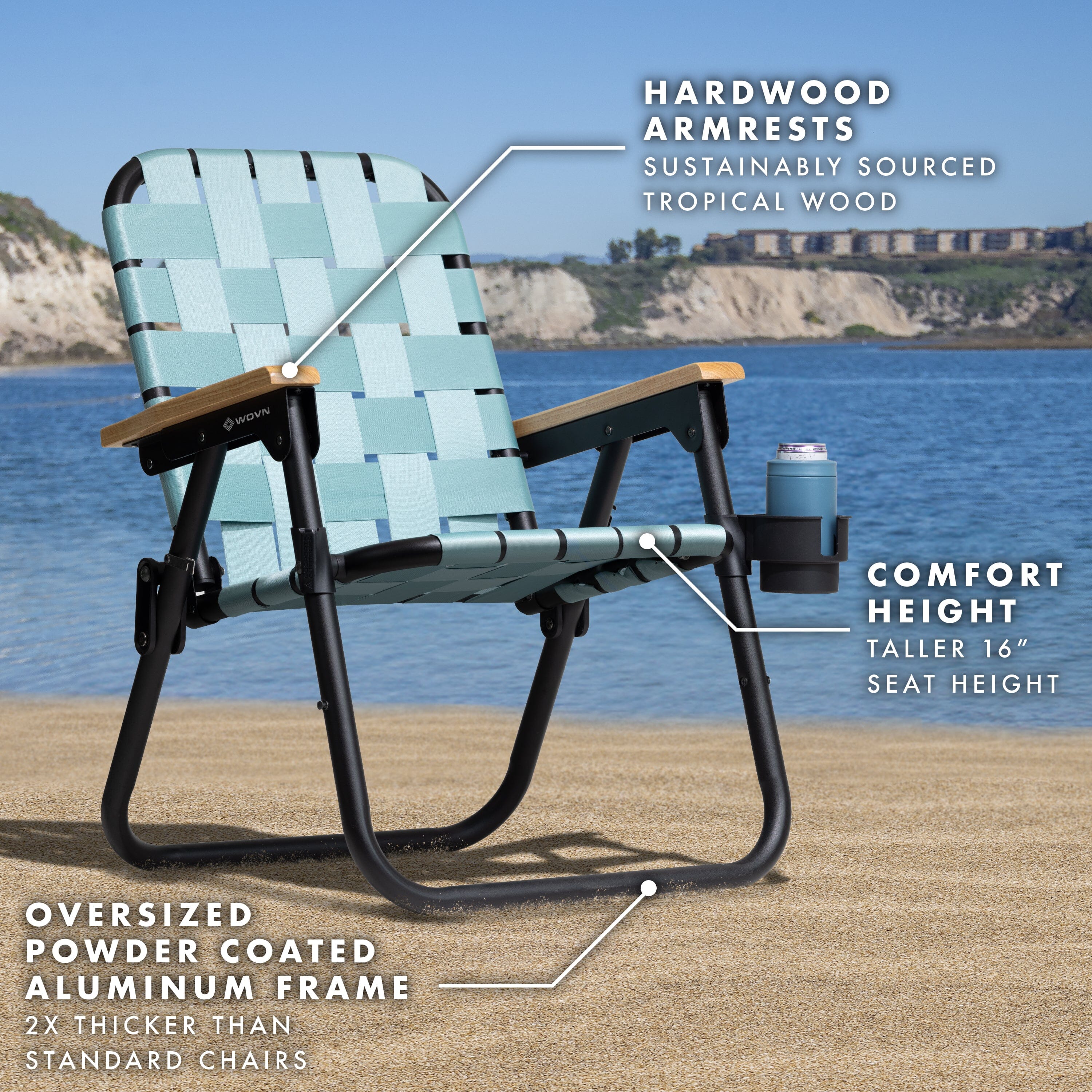 GoSports WOVN Beach Backpack Chair - 9 Styles Available - Premium Folding Camping Chair GoSports