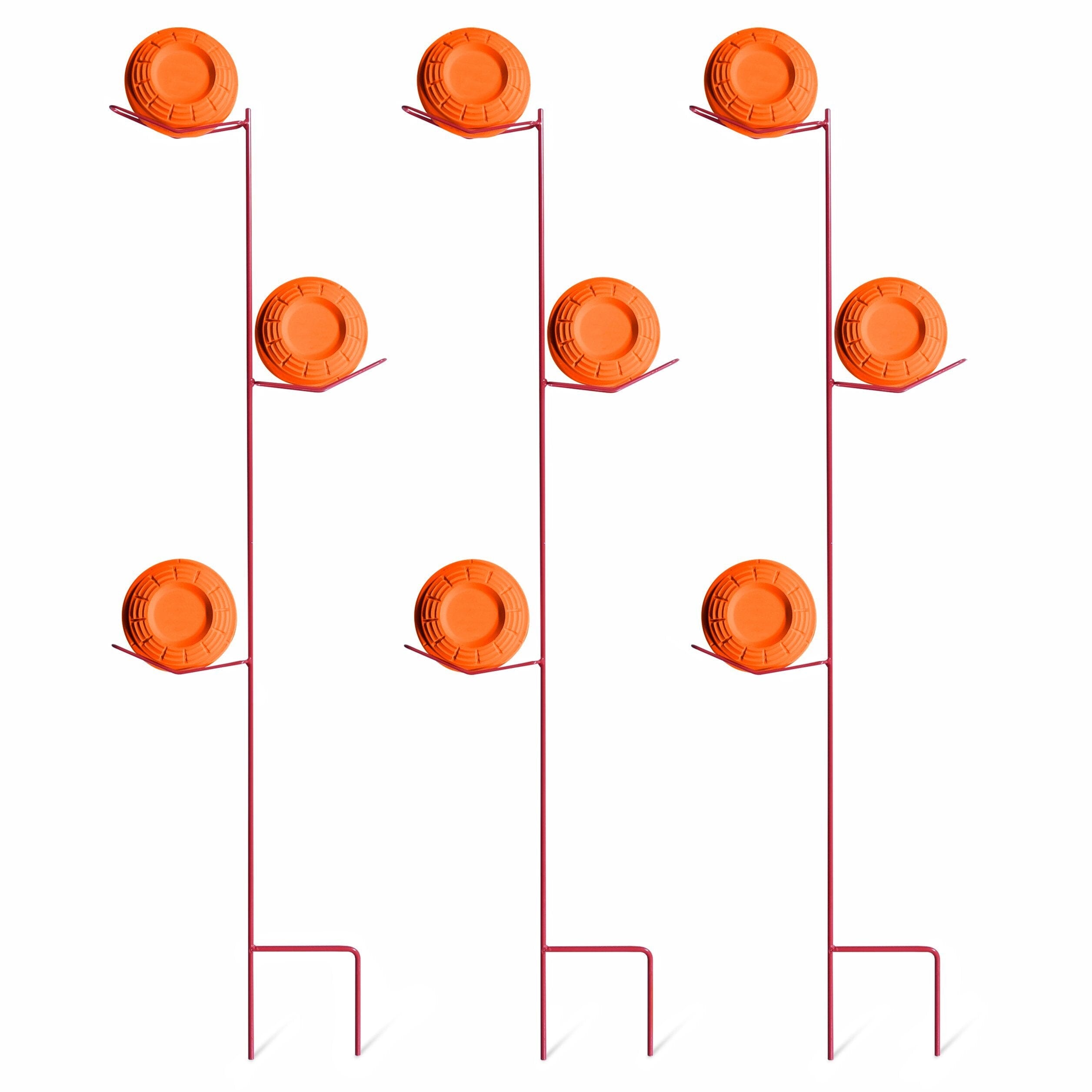 GoSports Outdoors Tri-Tower Steel Clay Pigeon Holder 3-Pack - Shooting Practice Clay Target Stands Target Practice GoSportsOutdoors.com