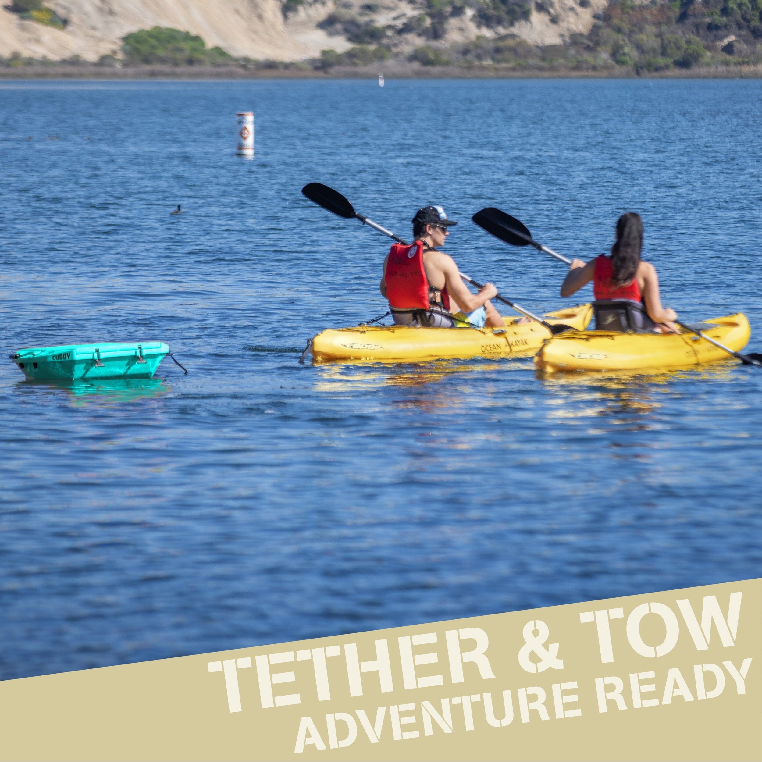 Cuddy Floating Cooler and Dry Storage Vessel - 40QT - Amphibious Hard Shell Design GoSports