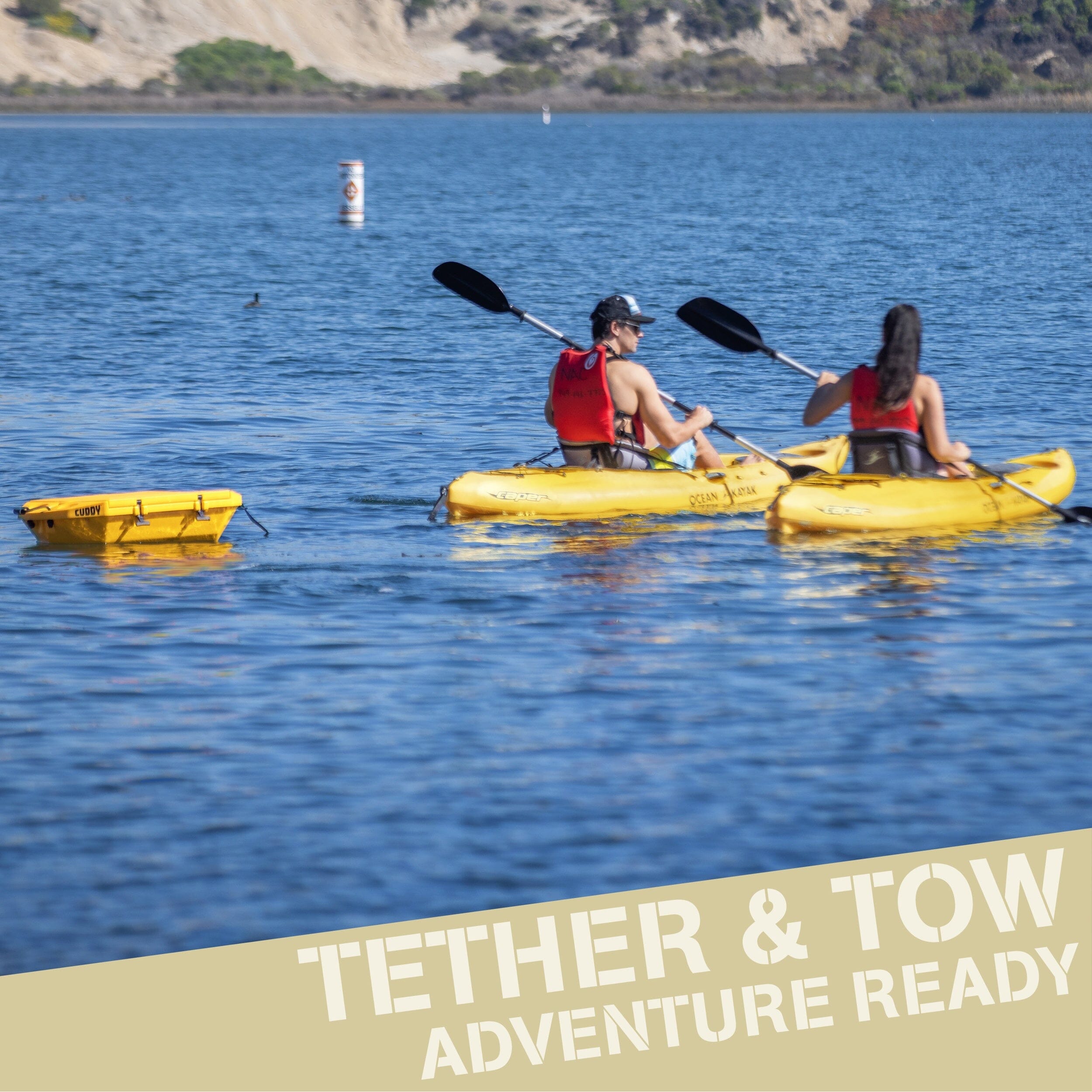 Cuddy Floating Cooler and Dry Storage Vessel - 40QT - Amphibious Hard Shell Design GoSports