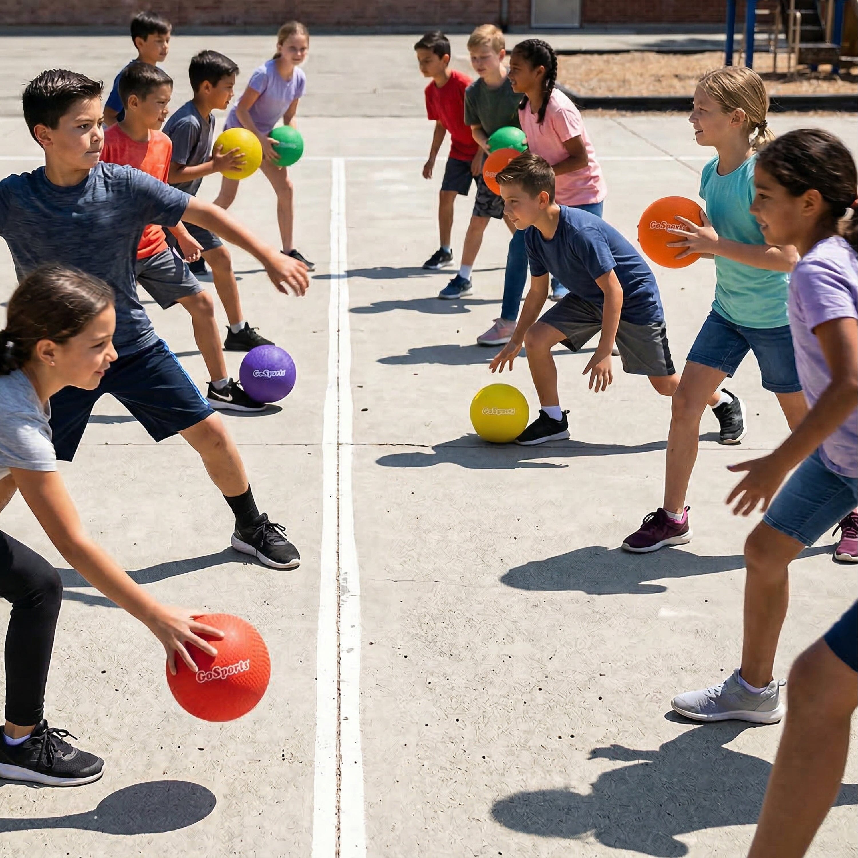 GoSports 5 in Inflatable Dodgeball - 6-Pack Playground Ball GoSports