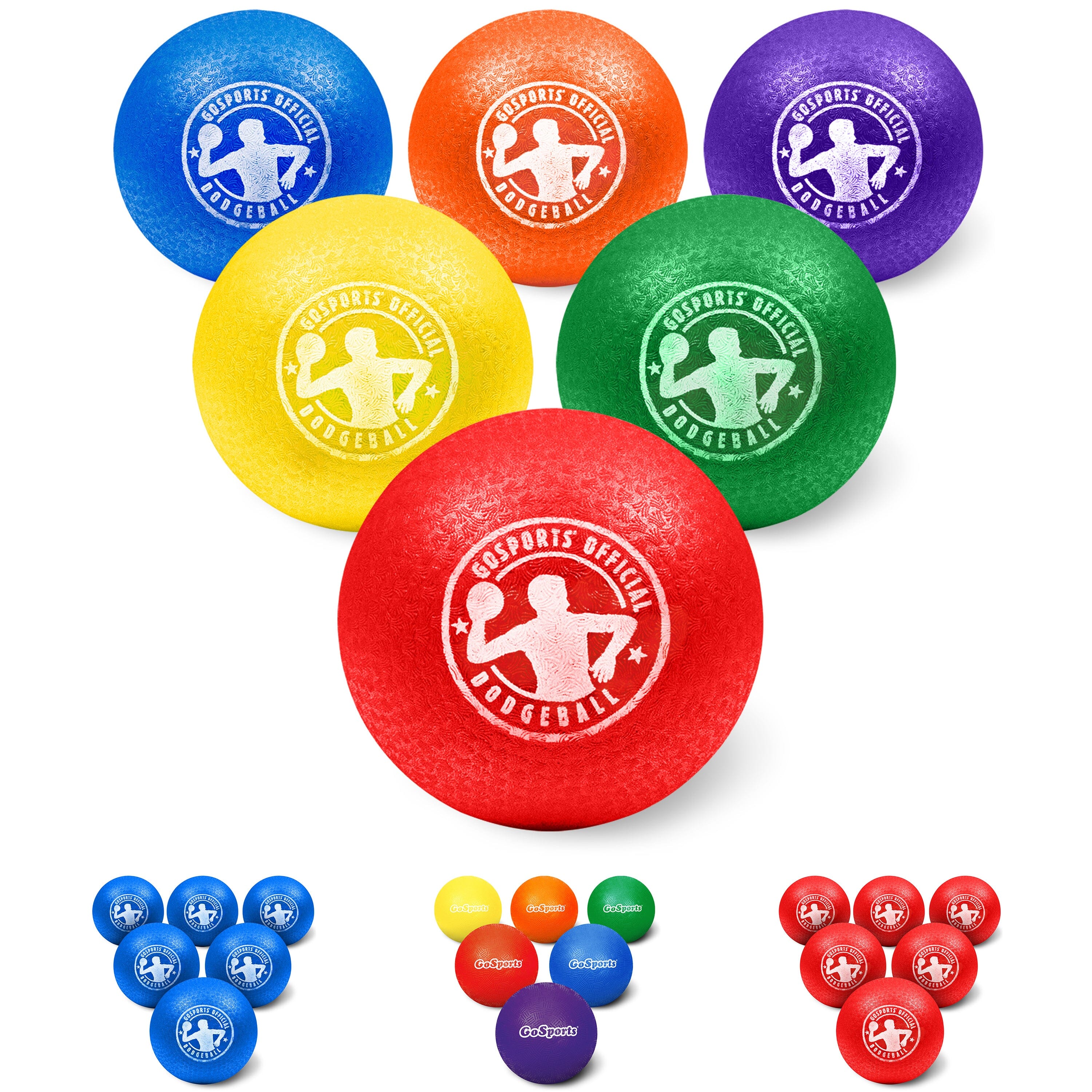 GoSports 7" Inflatable No-Sting Dodgeball - 6-Pack Playground Ball GoSports