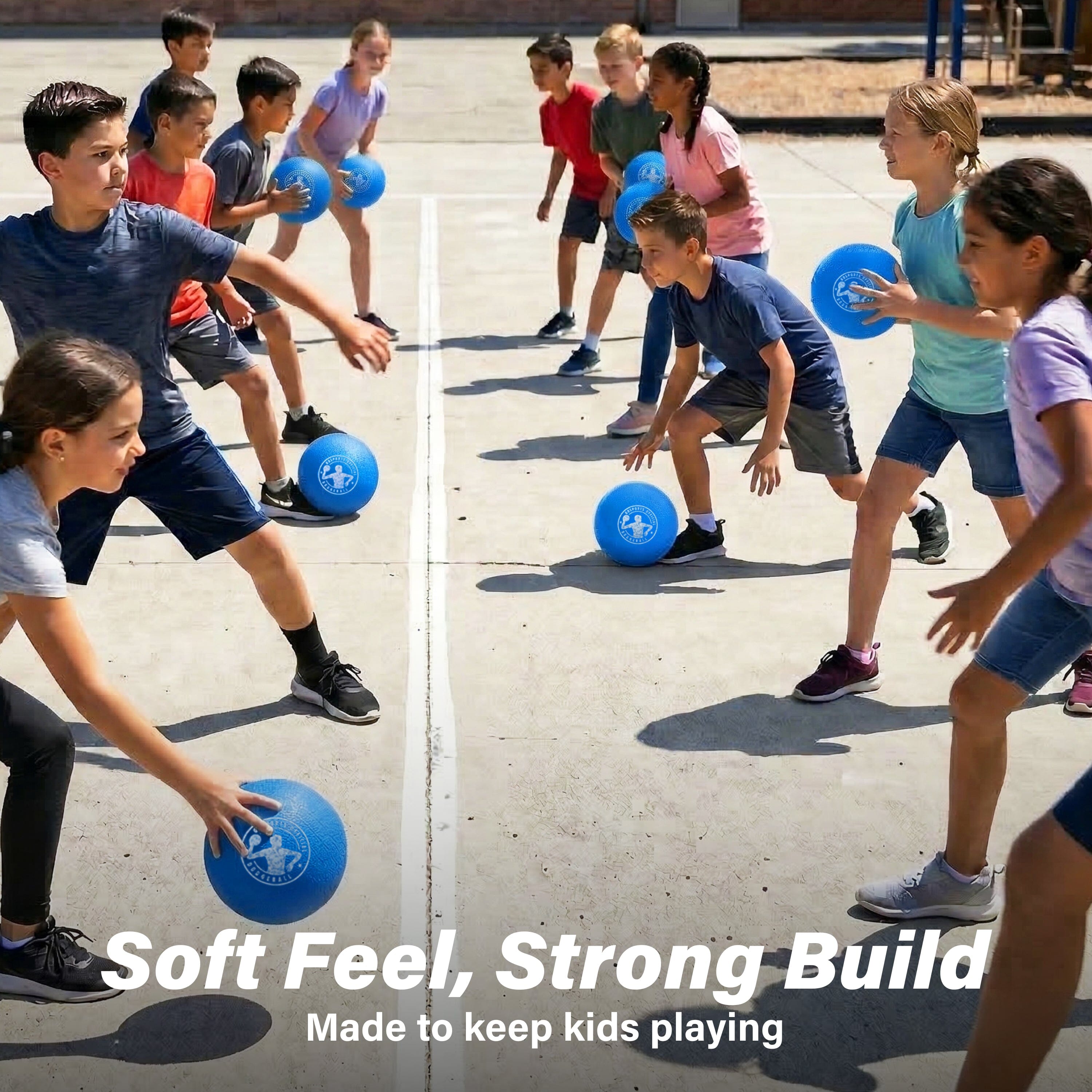 GoSports Air Touch No-Sting Dodgeball Balls - 6 Pack - Blue GoSports