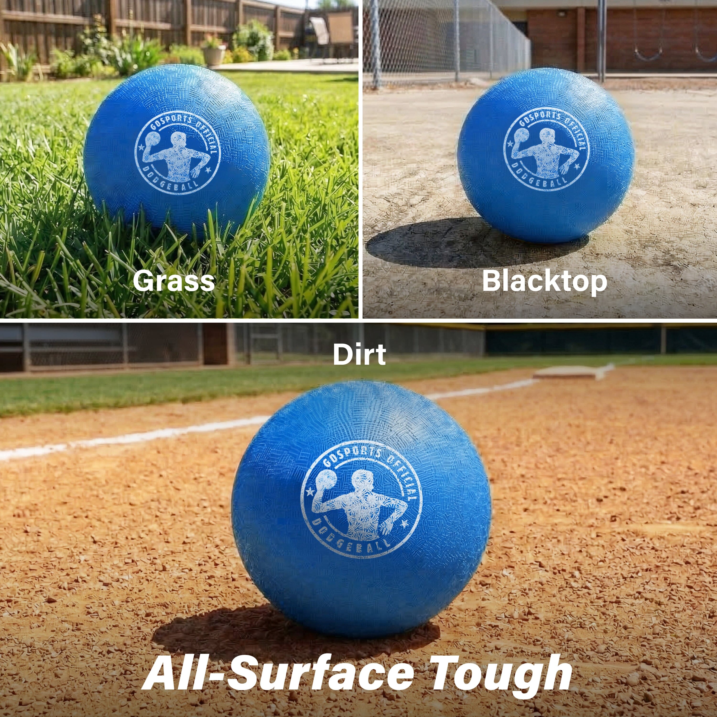 GoSports Air Touch No-Sting Dodgeball Balls - 6 Pack - Blue GoSports