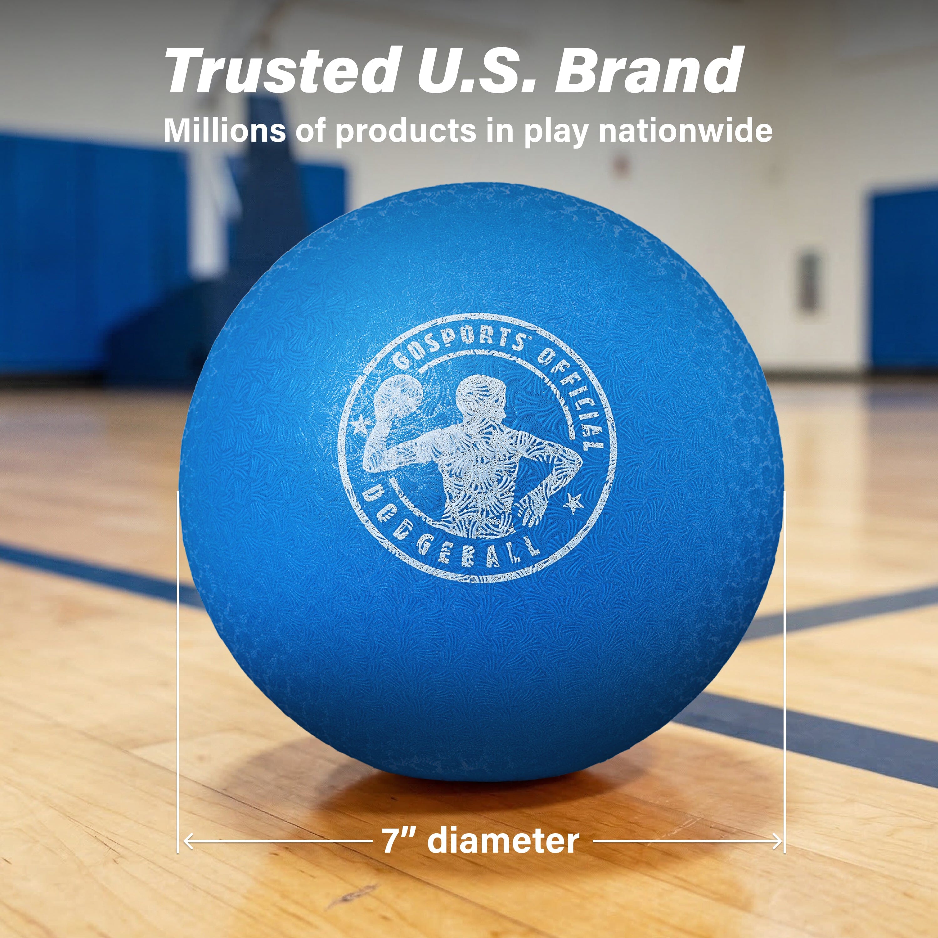 GoSports Air Touch No-Sting Dodgeball Balls - 6 Pack - Blue GoSports