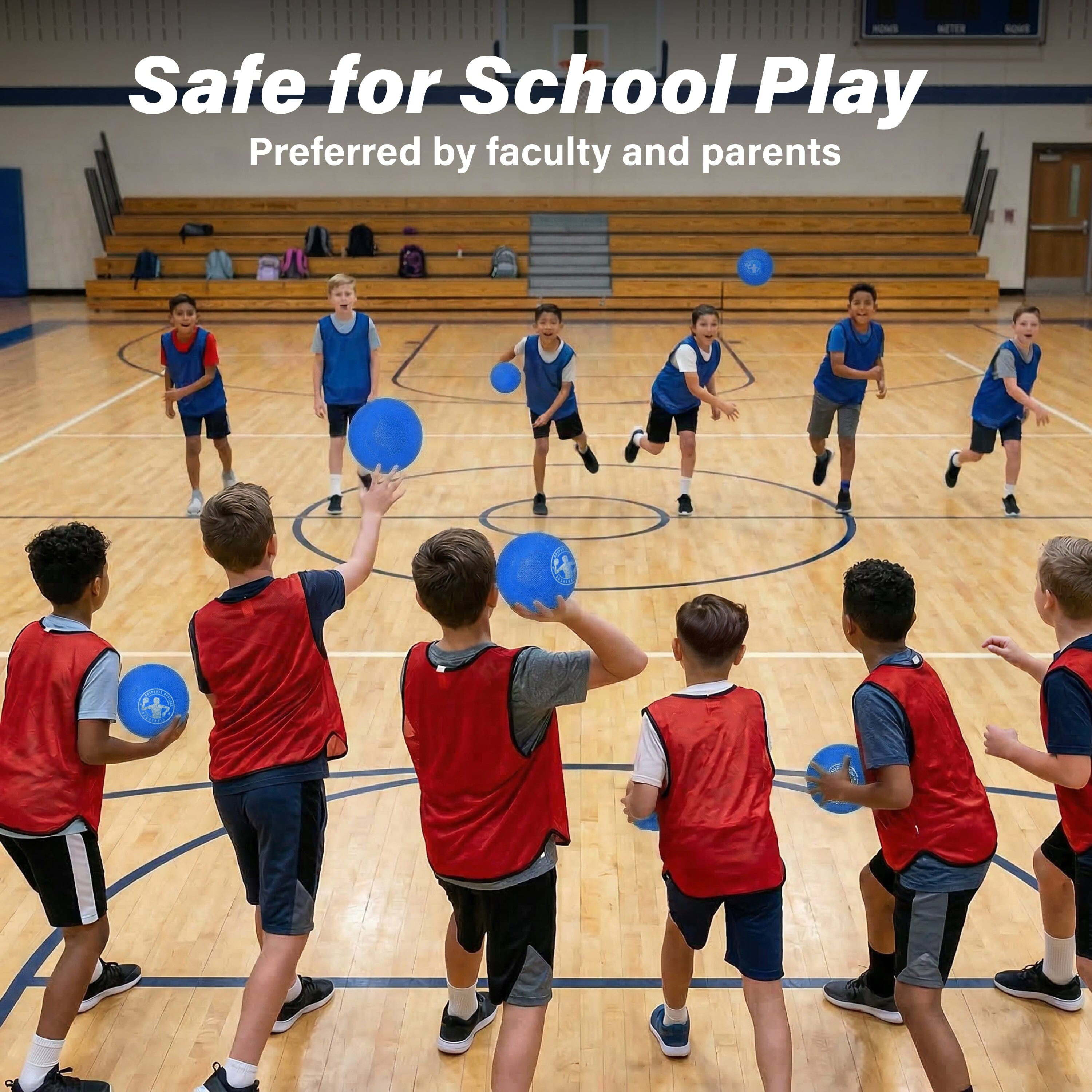 GoSports Air Touch No-Sting Dodgeball Balls - 6 Pack - Blue GoSports