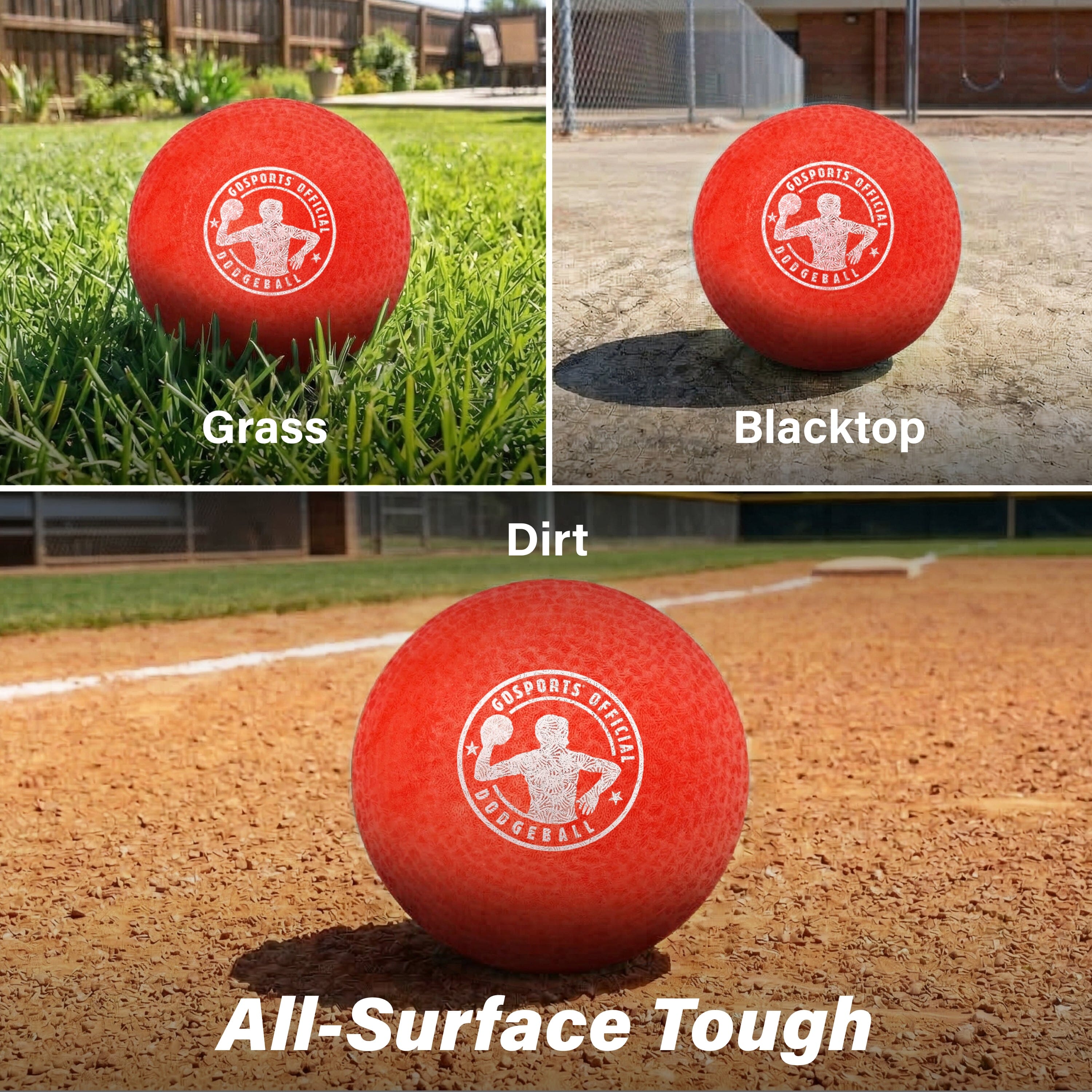 GoSports Air Touch No-Sting Dodgeball Balls - 6 Pack - Red GoSports