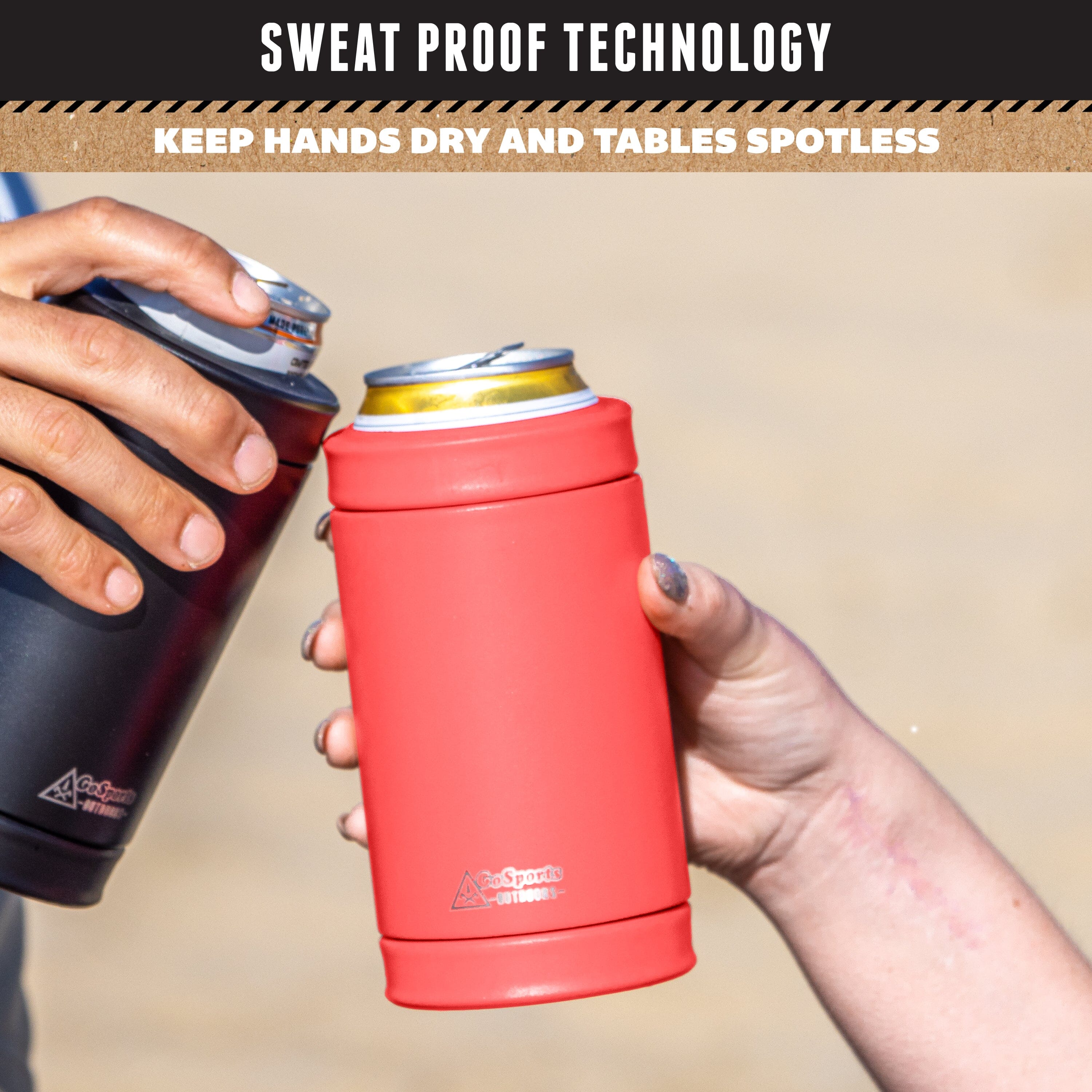 DUALIE 3 in 1 Insulated Can Cooler - Coral GoSports