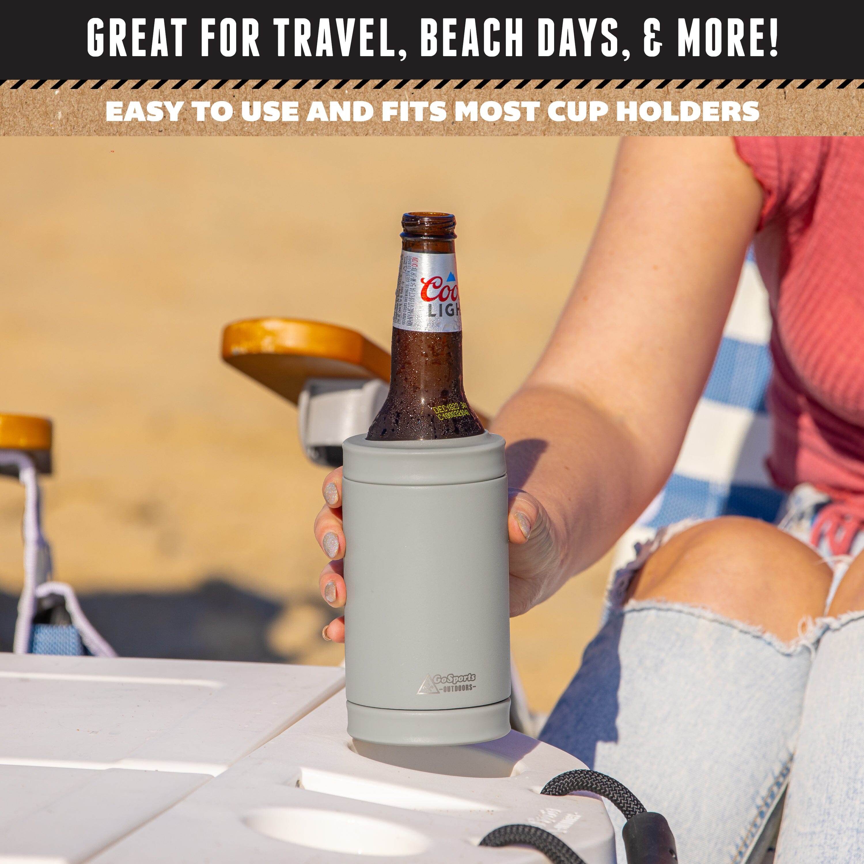 DUALIE 3 in 1 Insulated Can Cooler - Fog Gray GoSports