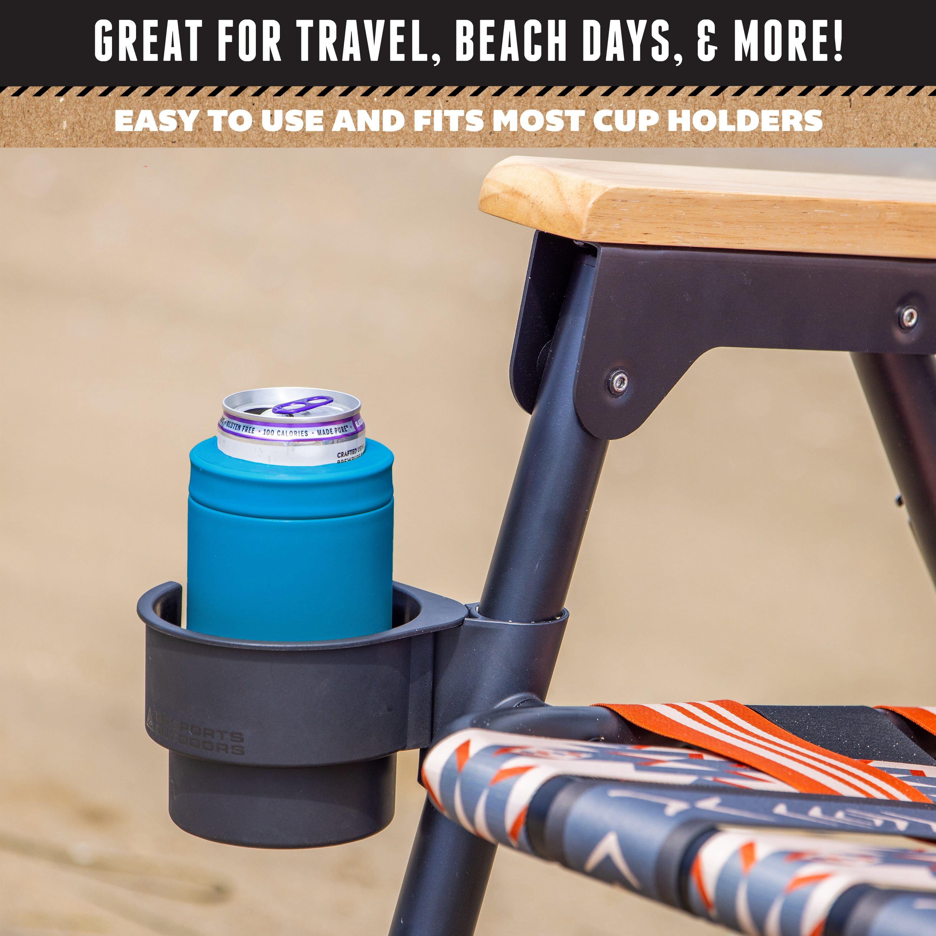 DUALIE 3 in 1 Insulated Can Cooler - Universal Size for 12 oz Cans, Slim Cans, and Bottles - Glacier GoSports