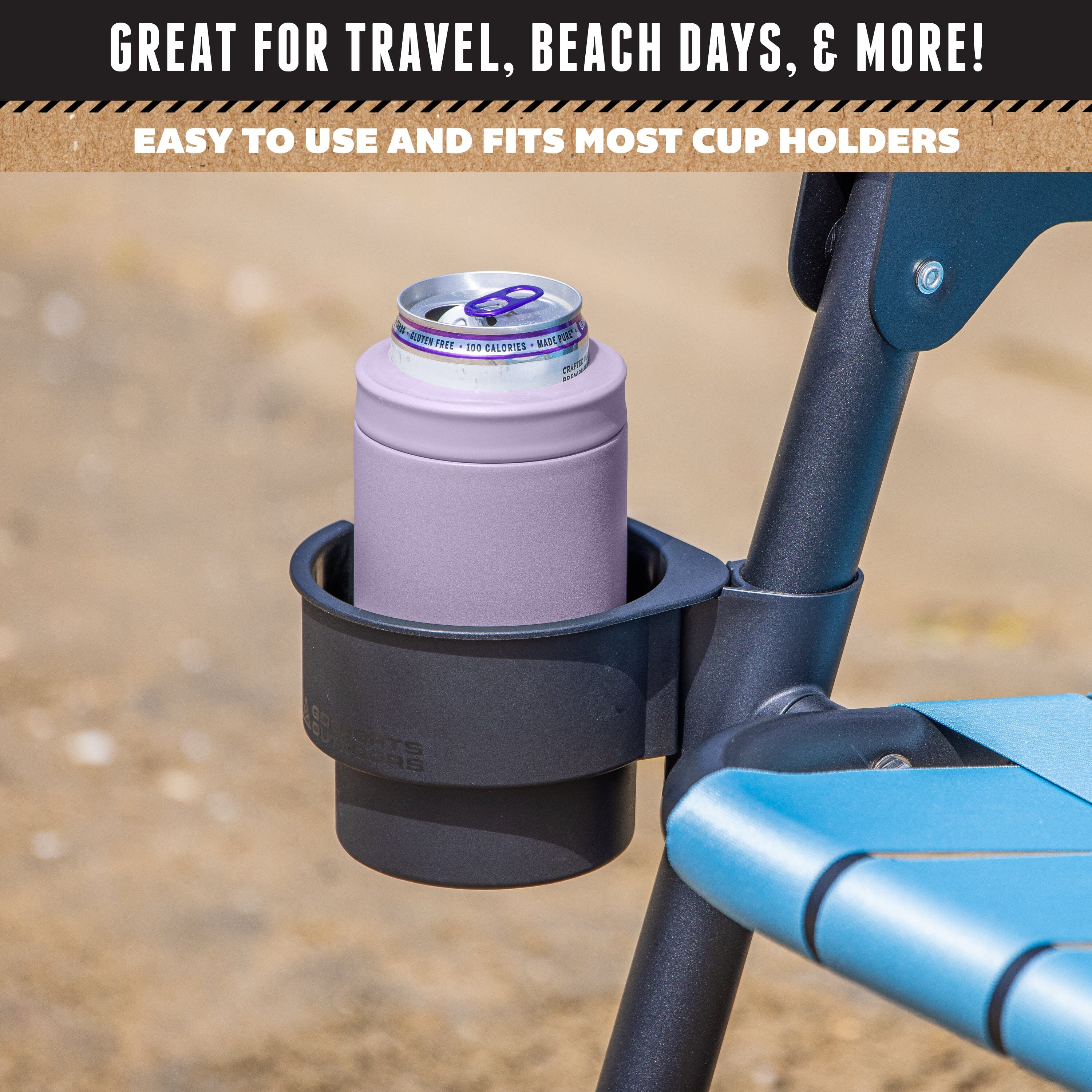 DUALIE 3 in 1 Insulated Can Cooler - Universal Size for 12 oz Cans, Slim Cans, and Bottles - Lavender GoSports